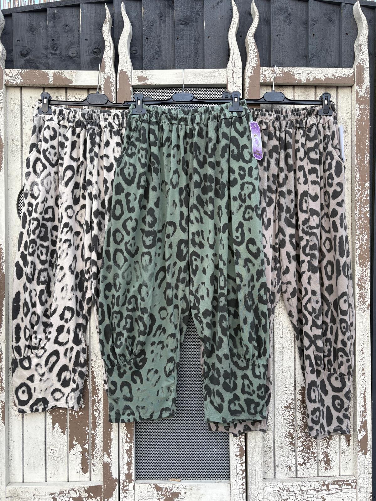 Made in Italy Milano Cocoon Joggers/Trousers in Animal Print - Various Colours