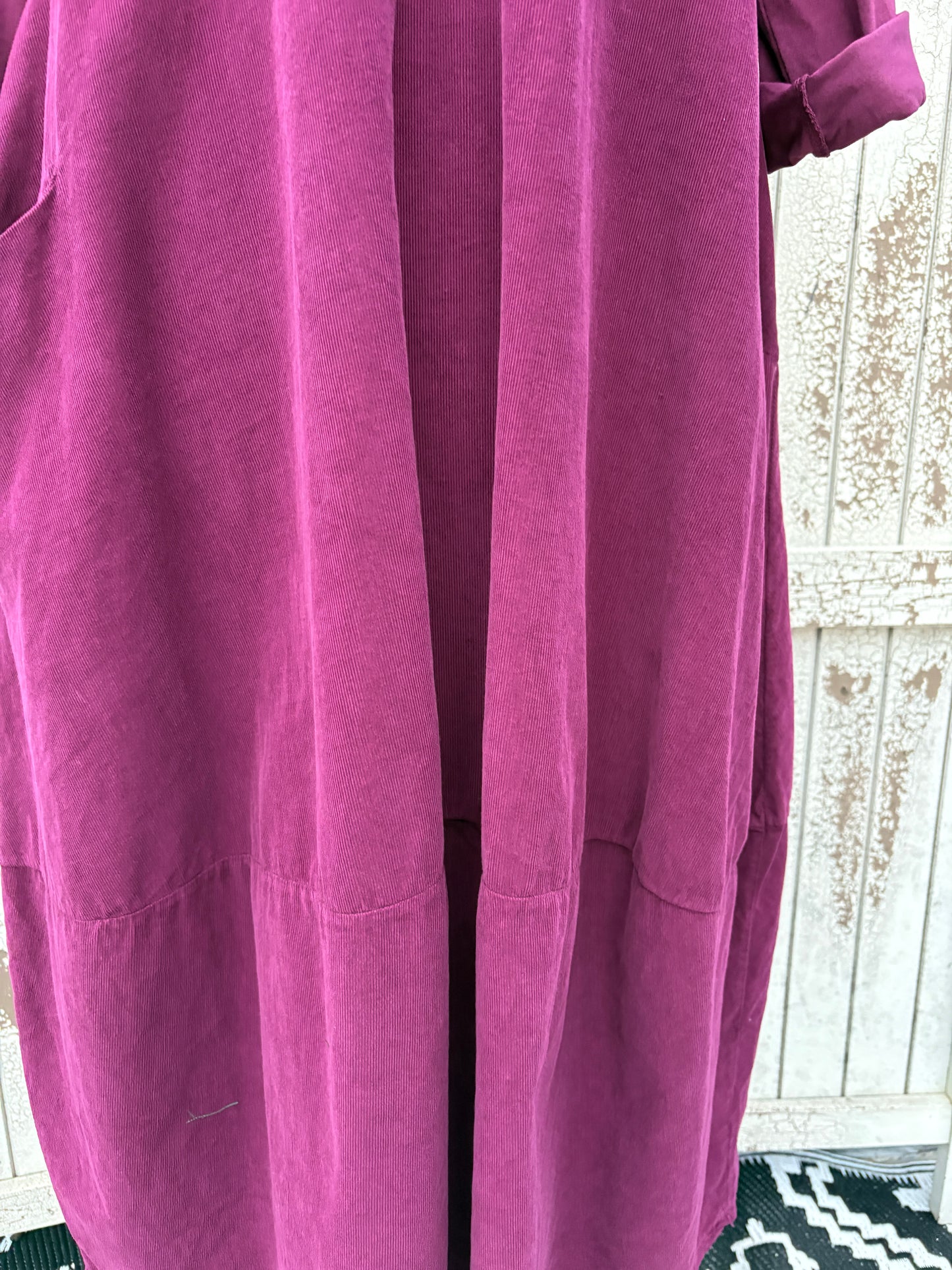 Made in Italy Needlecord Cocoon Dress Various Colours