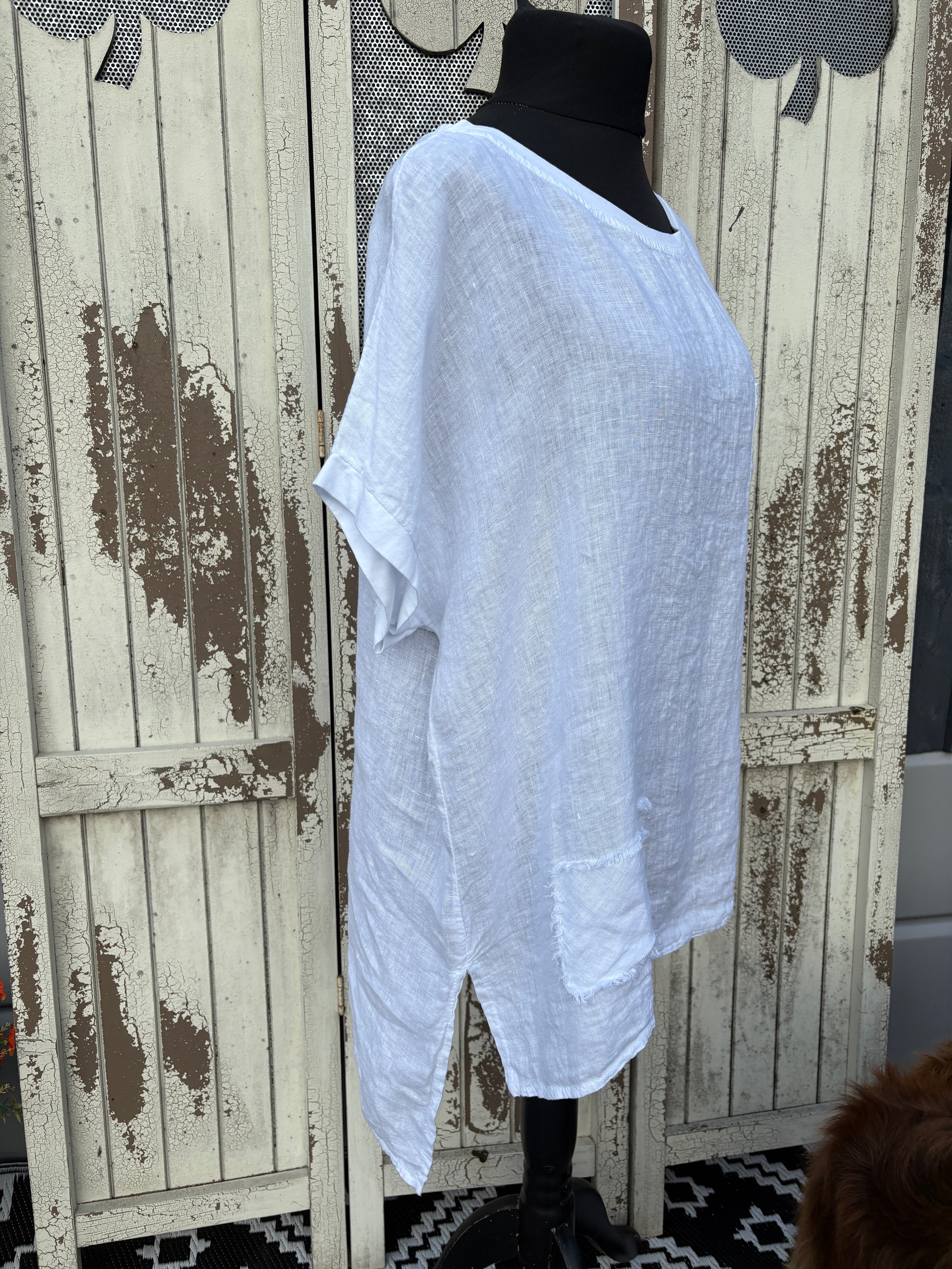 Made in Italy Oversized Linen Top Various Colours
