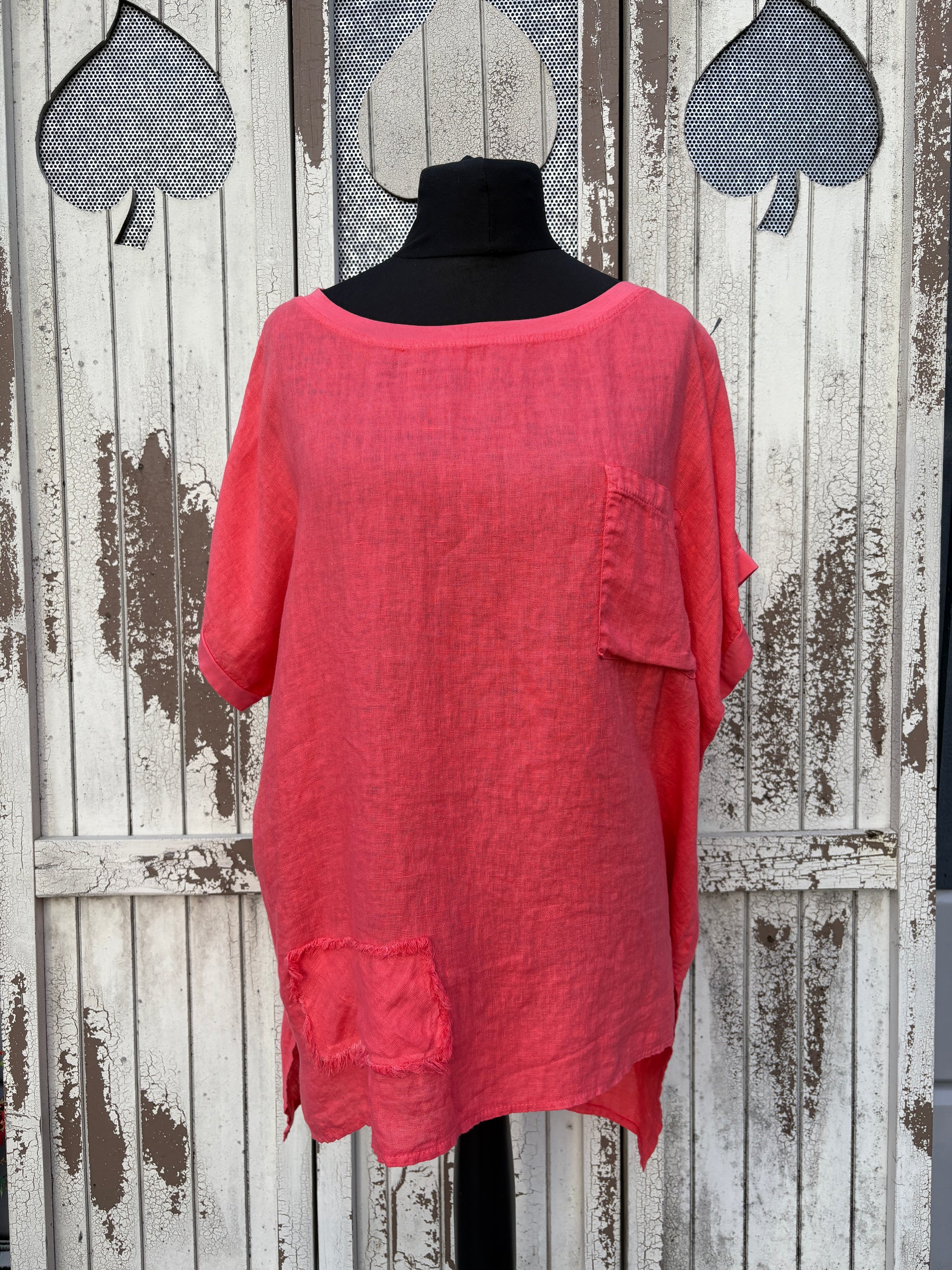 Made in Italy Oversized Linen Top Various Colours