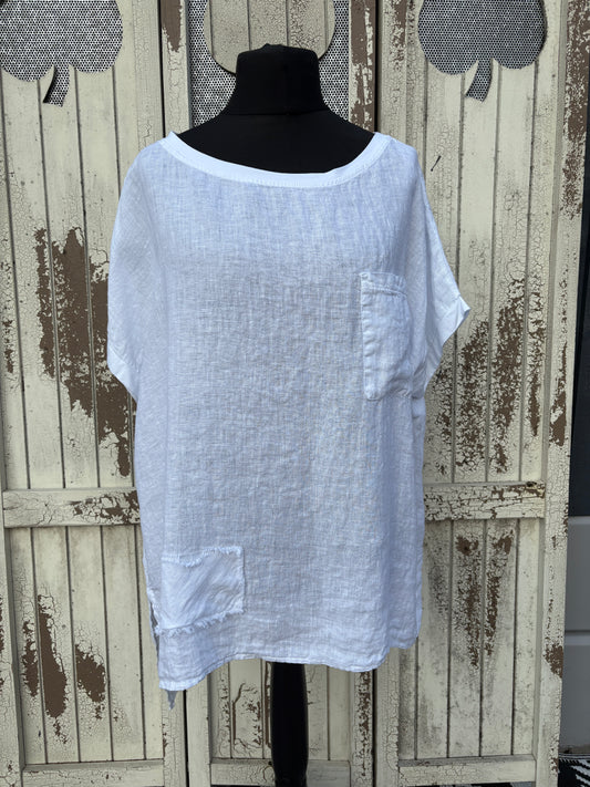 Made in Italy Oversized Linen Top Various Colours