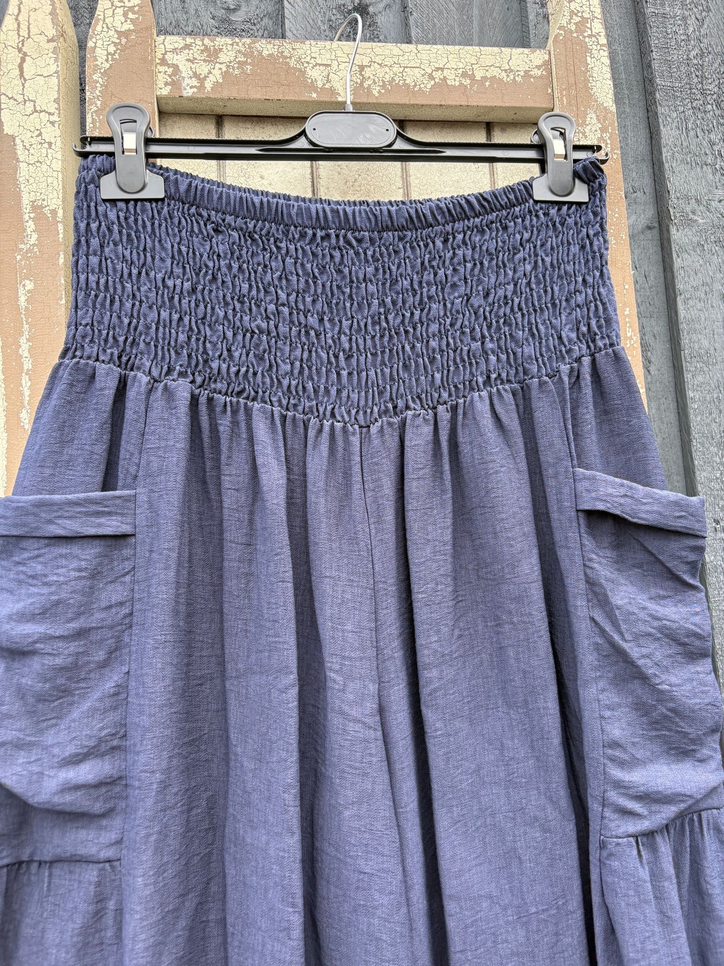 Made in Italy Palazzo Trousers with Cuffed Hem – Nautical-Inspired Various Colours