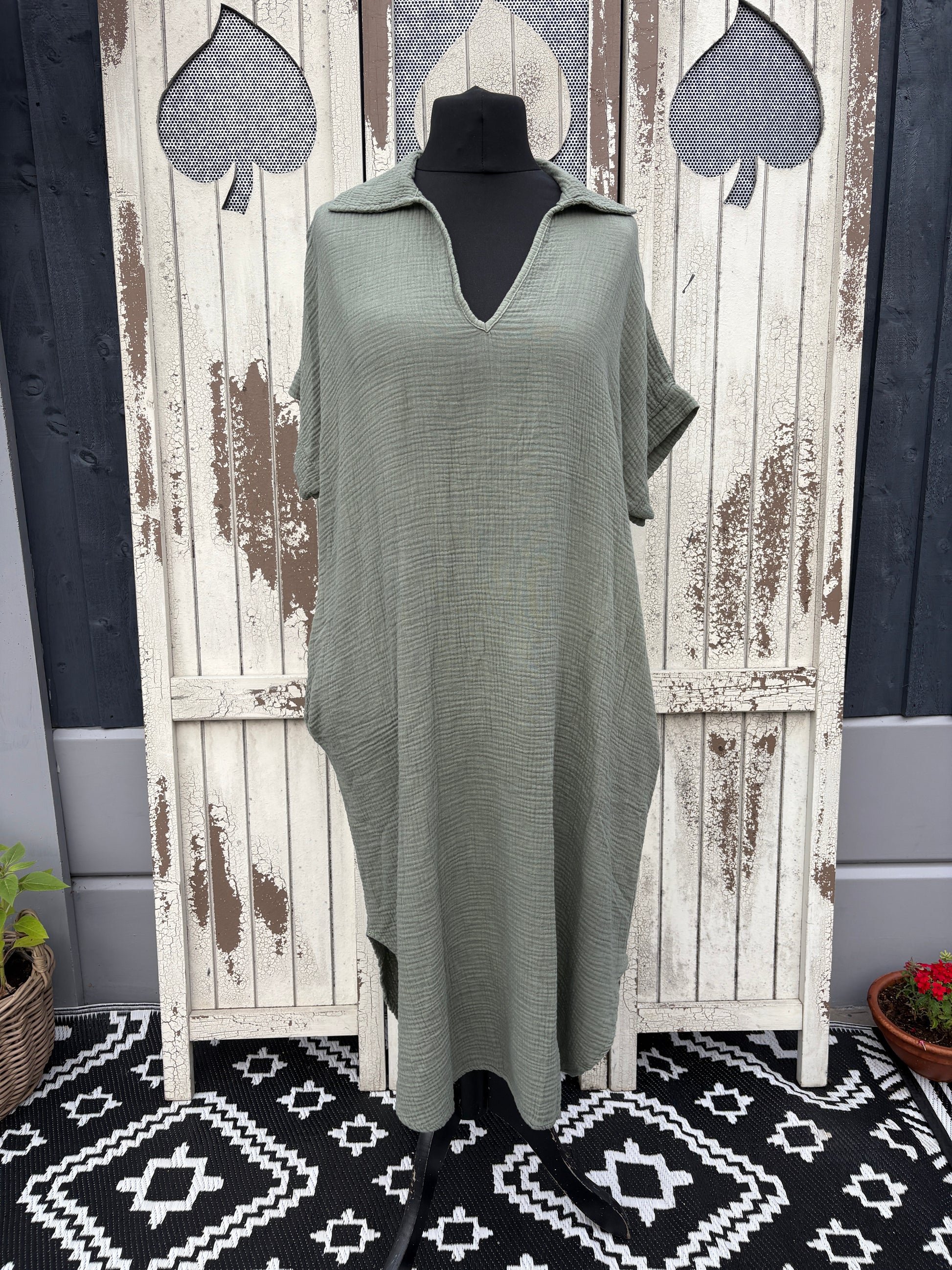 Made in Italy Pillow Cotton Shirt Dress Various Colours