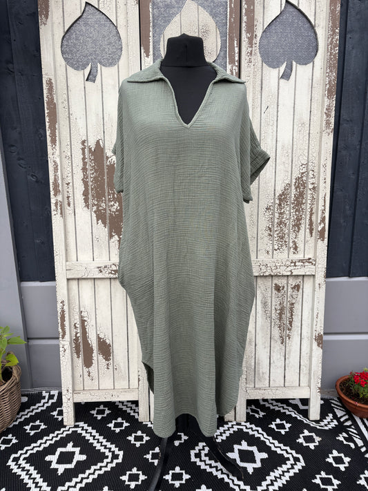Made in Italy Pillow Cotton Shirt Dress Various Colours
