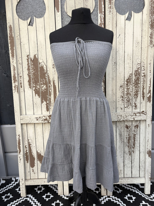 Made in Italy Pillow Cotton Strapless Dress Various Colours
