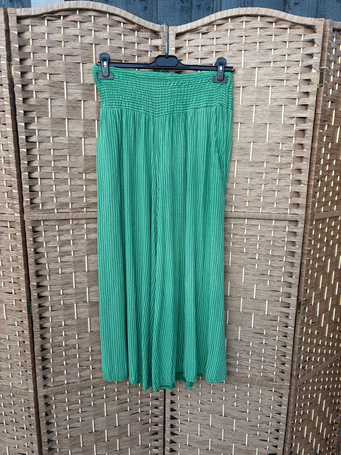 Made in Italy Pinstripe Palazzo Trousers Various Colours