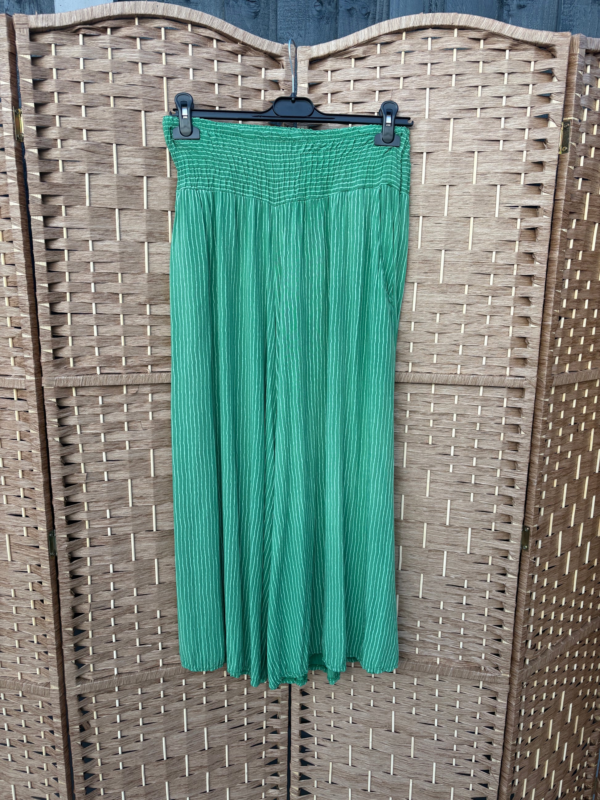 Made in Italy Pinstripe Palazzo Trousers Various Colours