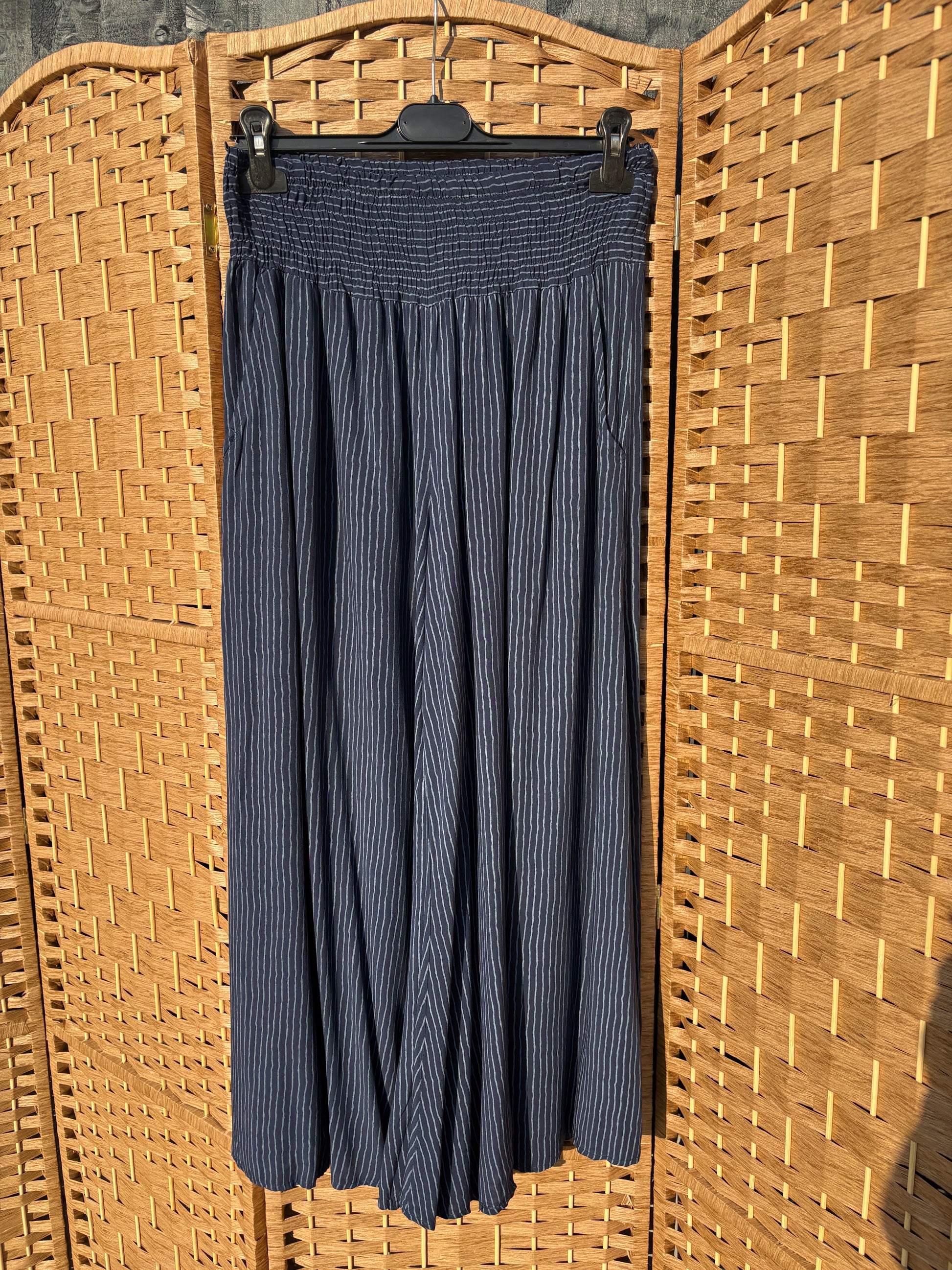 Made in Italy Pinstripe Palazzo Trousers Various Colours