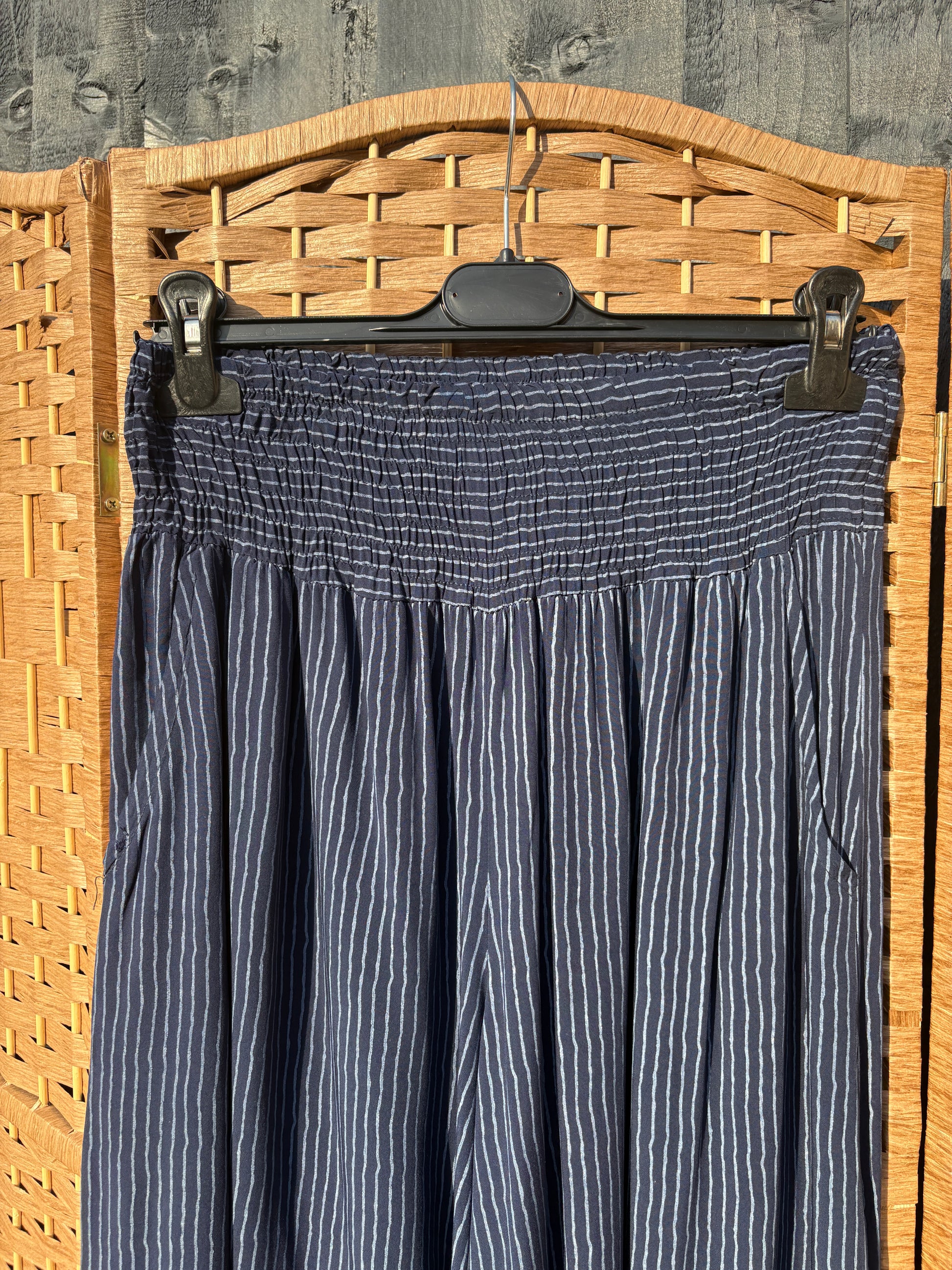 Made in Italy Pinstripe Palazzo Trousers Various Colours