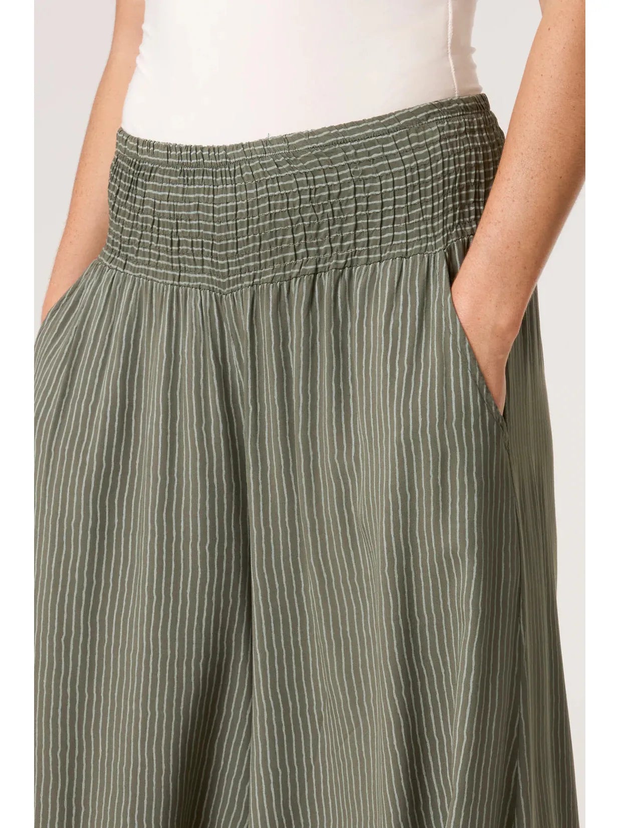 Made in Italy Pinstripe Palazzo Trousers Various Colours