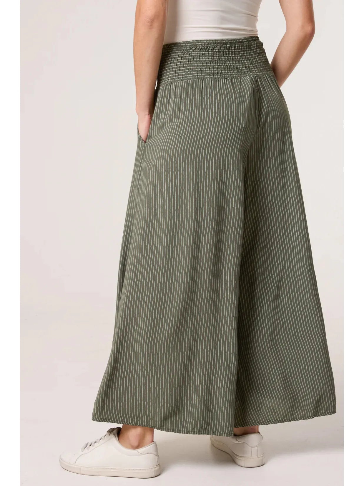 Made in Italy Pinstripe Palazzo Trousers Various Colours