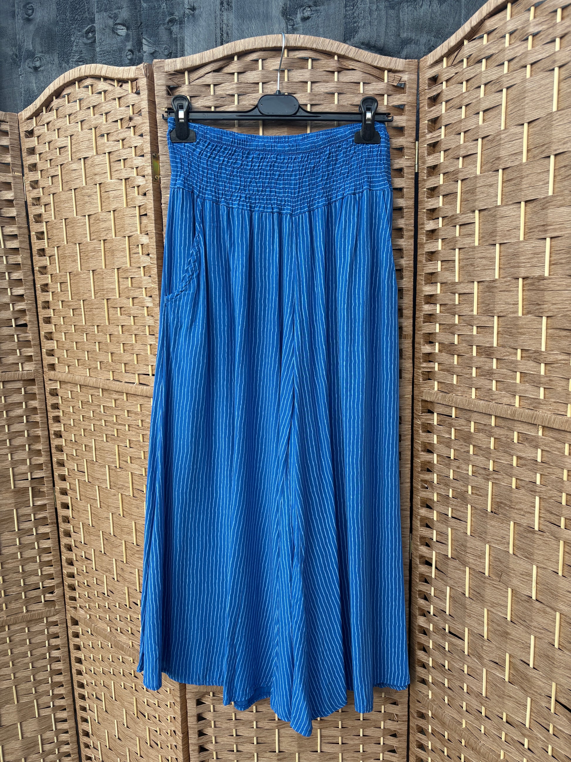 Made in Italy Pinstripe Palazzo Trousers Various Colours
