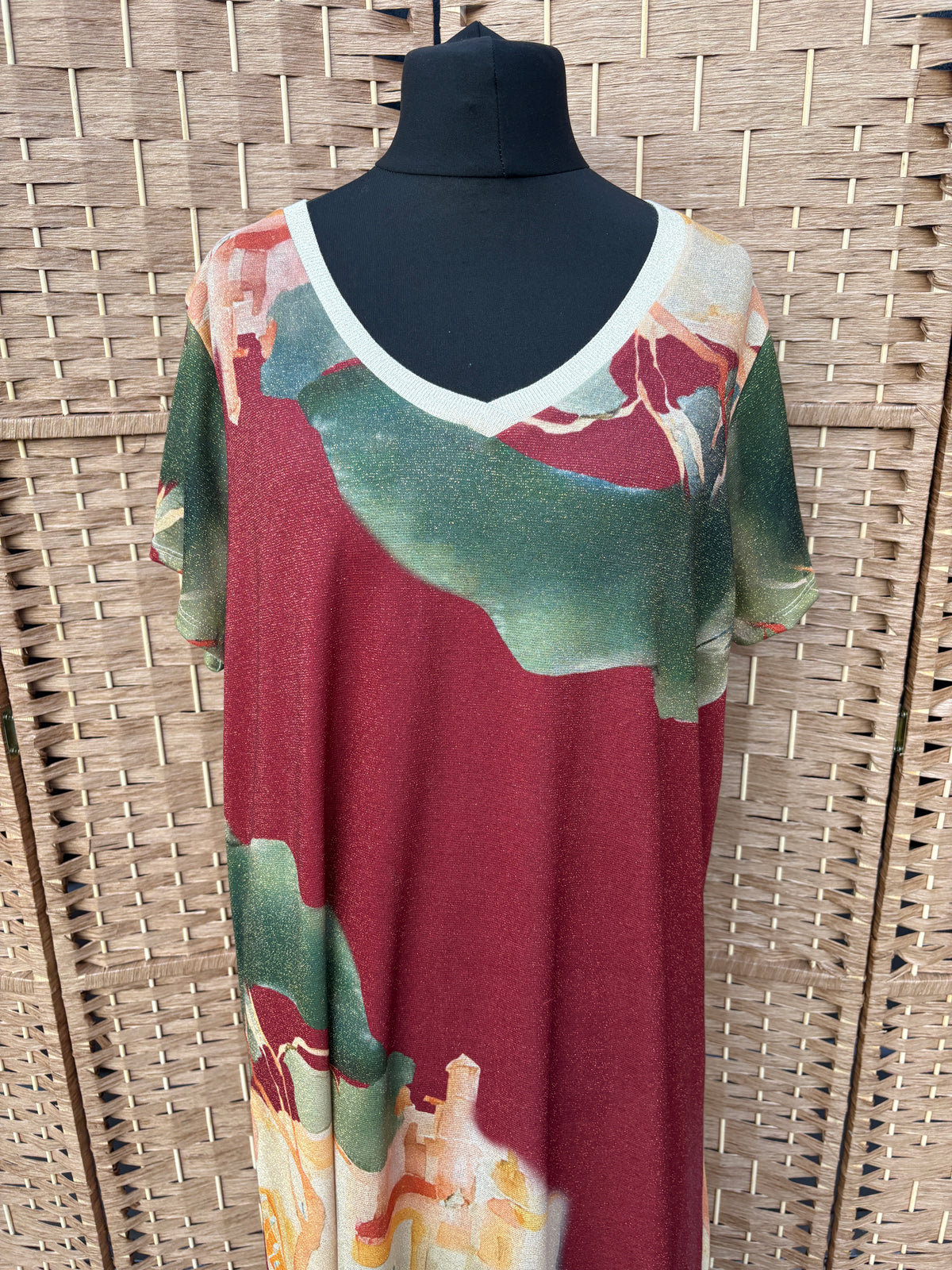 Made in Italy Portofino Shimmer Maxi Dress