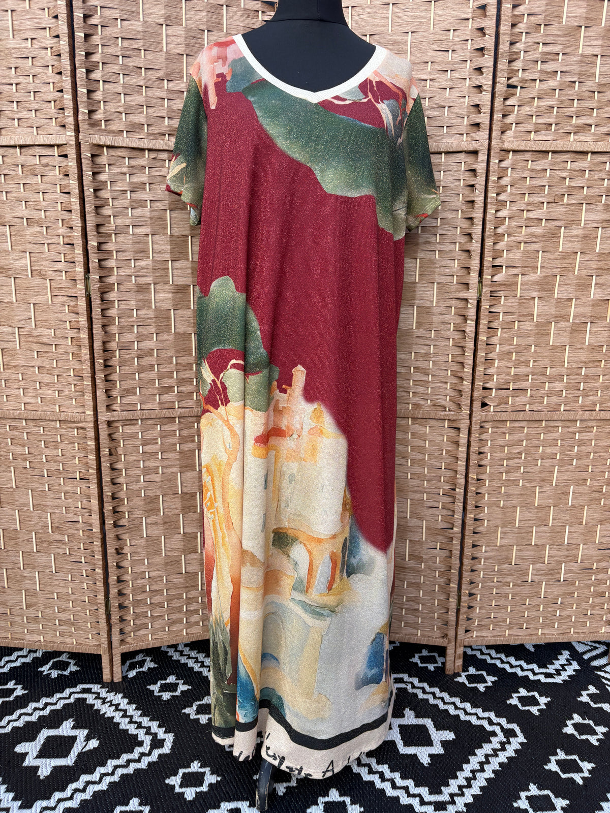 Made in Italy Portofino Shimmer Maxi Dress