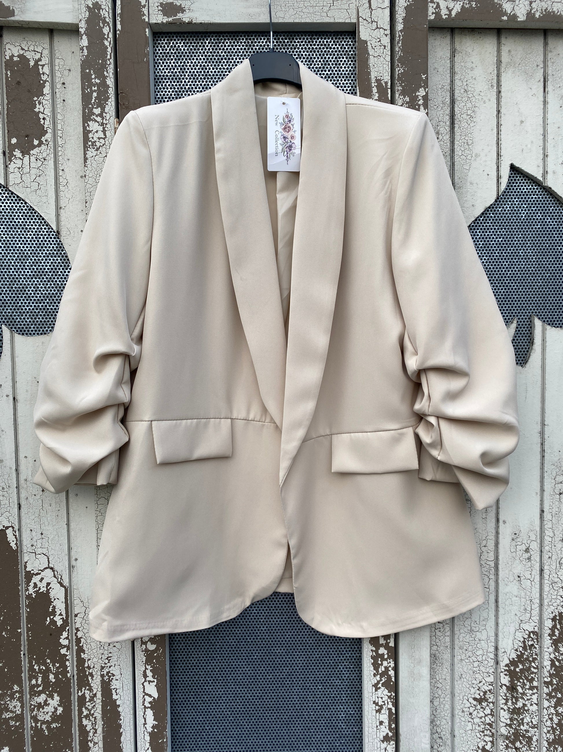 Made in Italy Ruched Sleeve Blazer Various Colours and Sizes