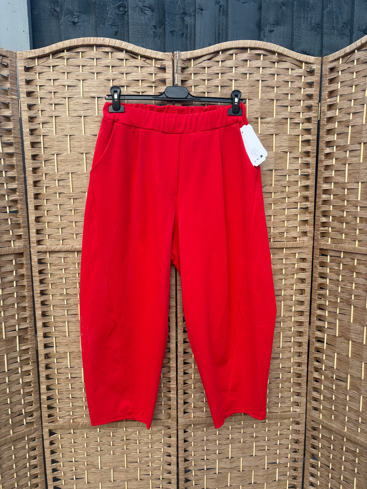 Made in Italy Scuba Barrel Leg Trousers Various Colours