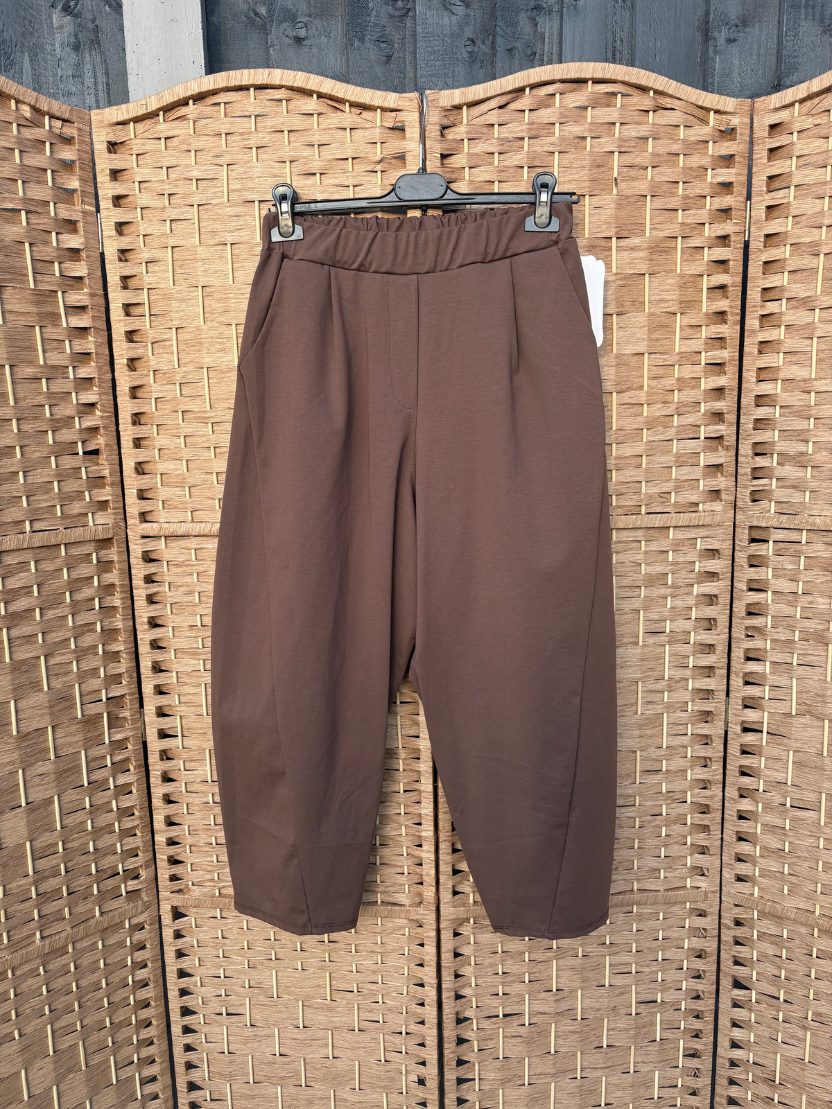 Made in Italy Scuba Barrel Leg Trousers Various Colours