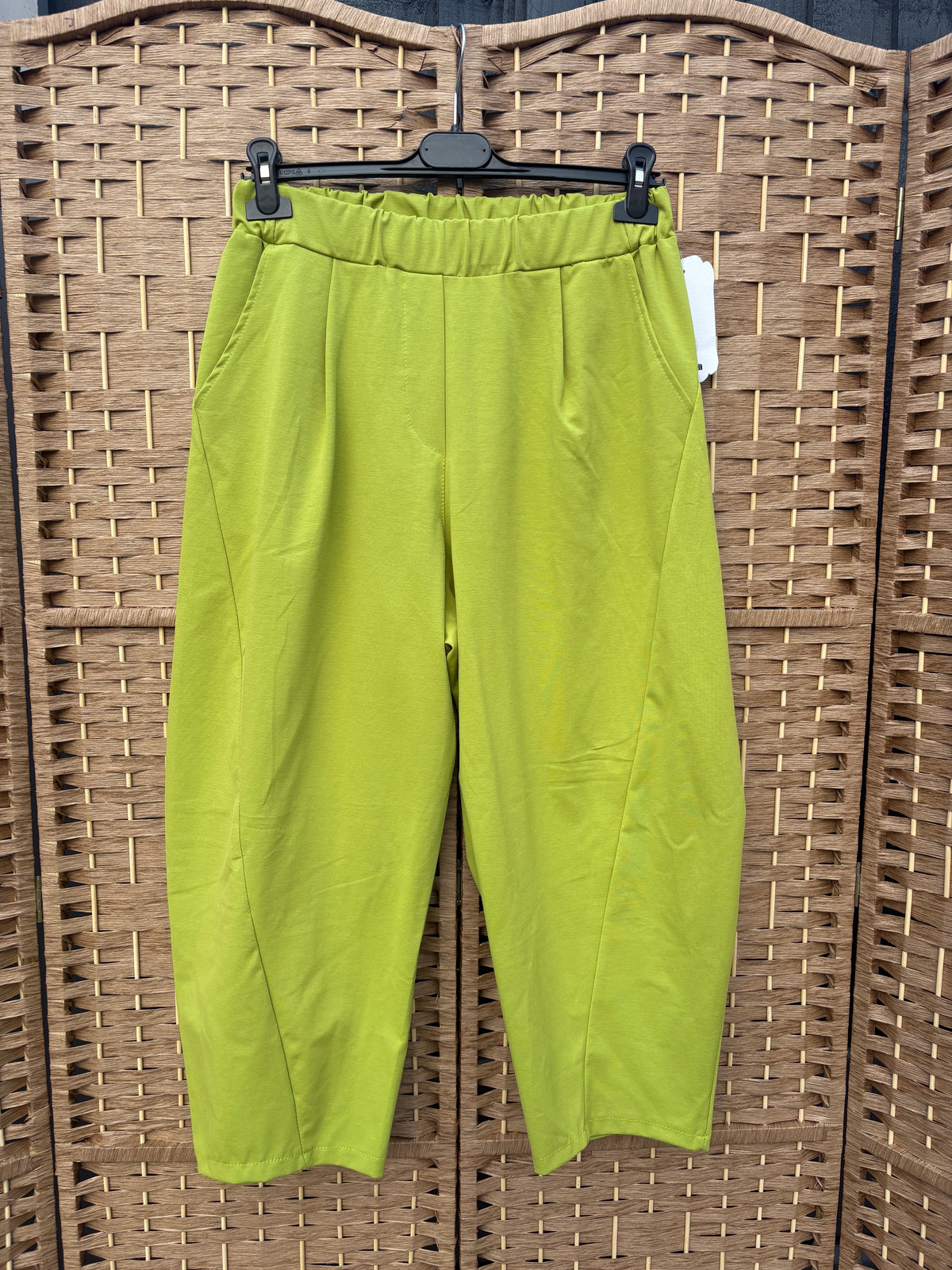 Made in Italy Scuba Barrel Leg Trousers Various Colours