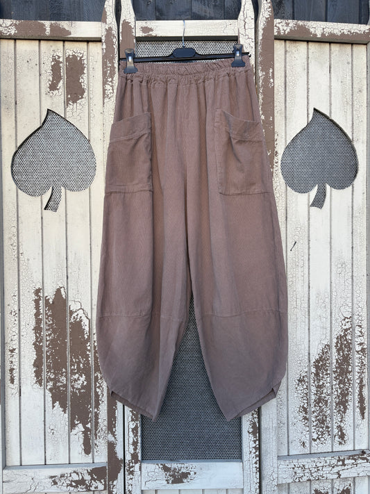 Made in Italy Shelby Cocoon Needlecord Trousers Various Colours