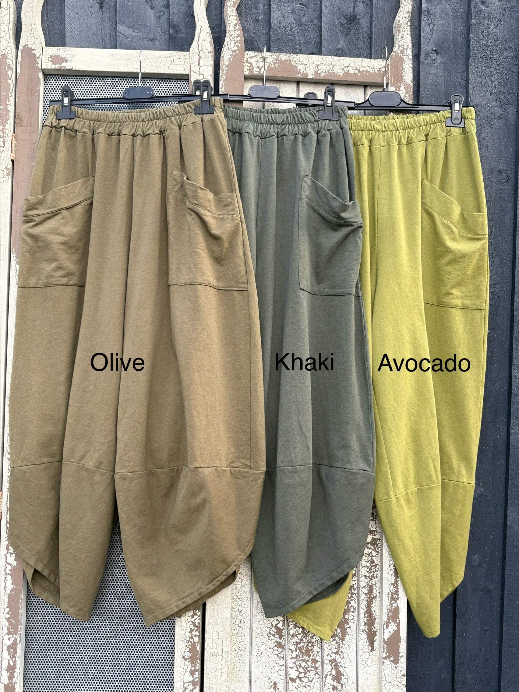 Made in Italy Shelby Cocoon Trousers Various Colours - Sweatshirt Fabric