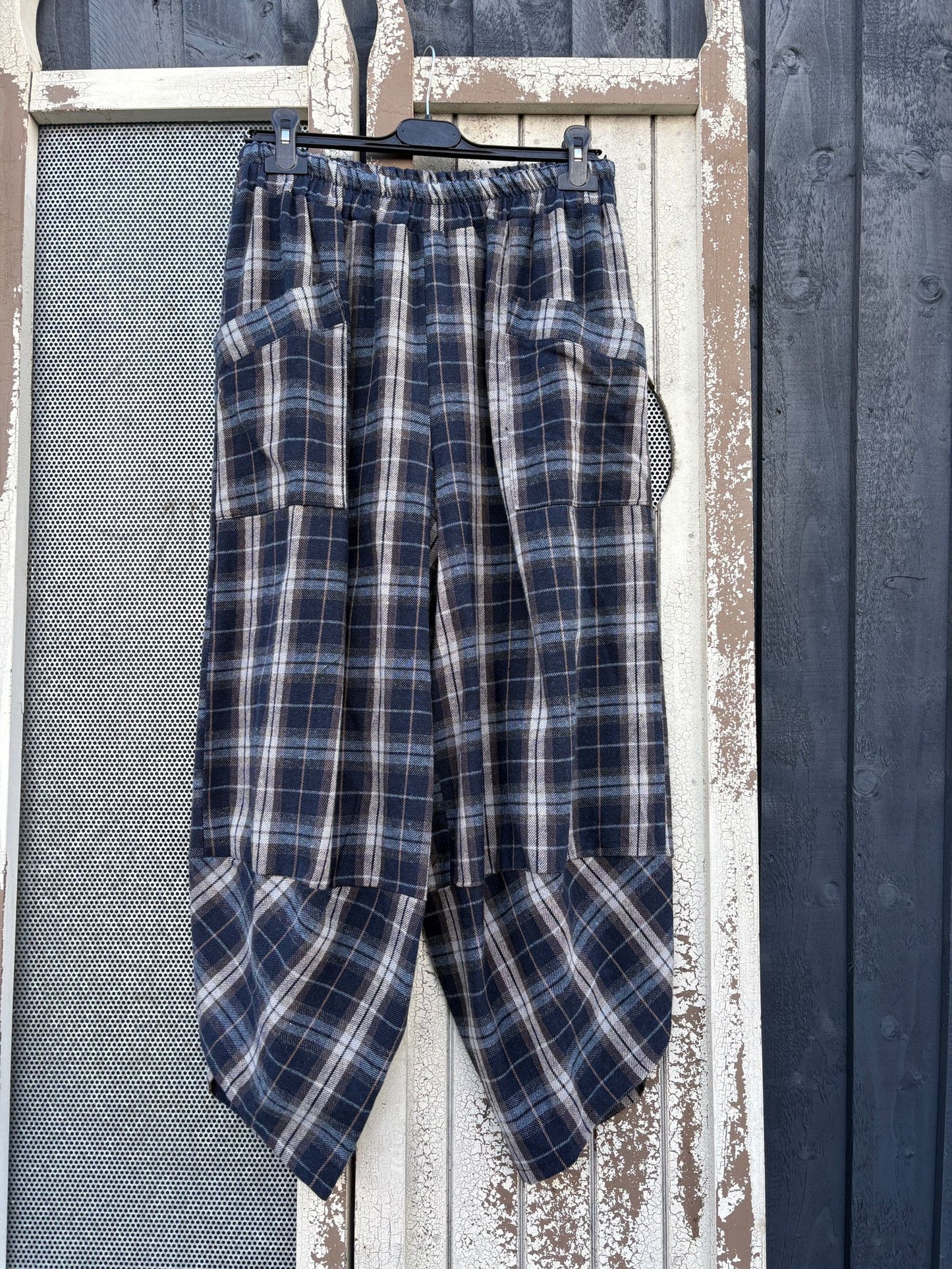 Made in Italy Shelby Plaid Brushed Cotton Trousers - Various Colours