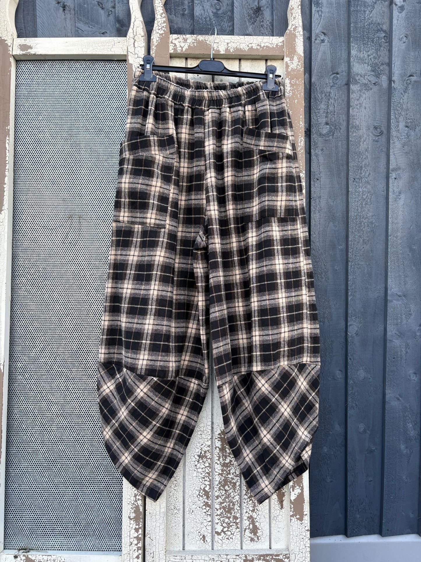 Made in Italy Shelby Plaid Brushed Cotton Trousers - Various Colours