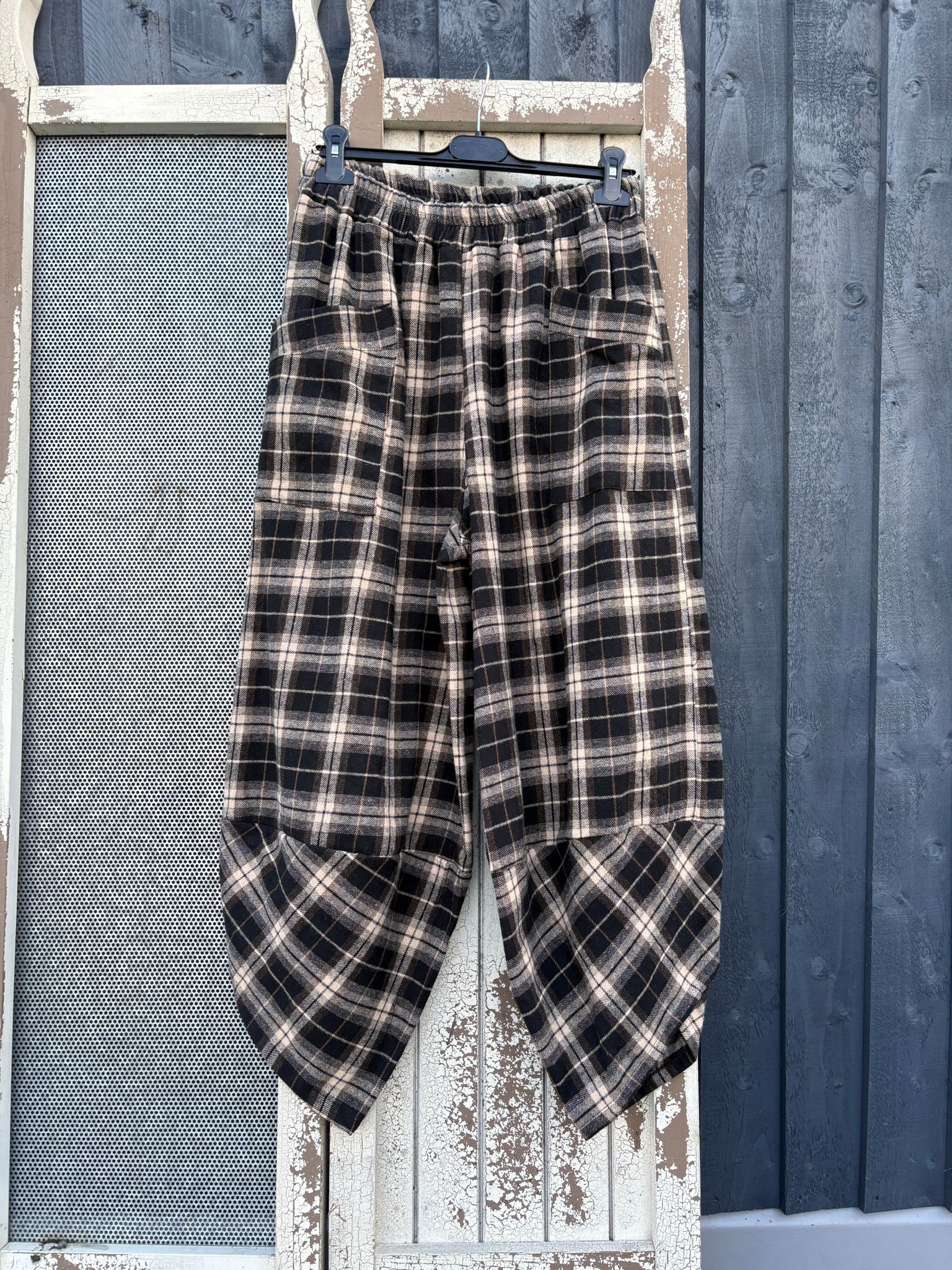 Made in Italy Shelby Plaid Brushed Cotton Trousers - Various Colours