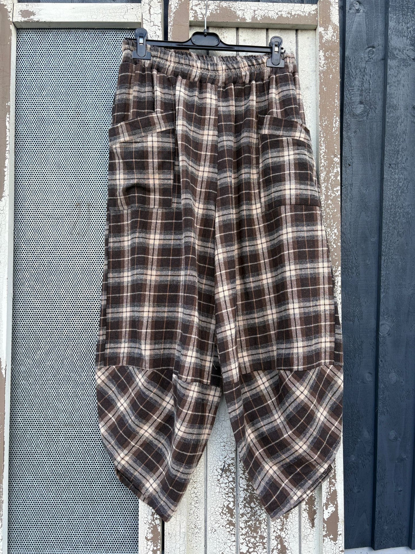 Made in Italy Shelby Plaid Brushed Cotton Trousers - Various Colours