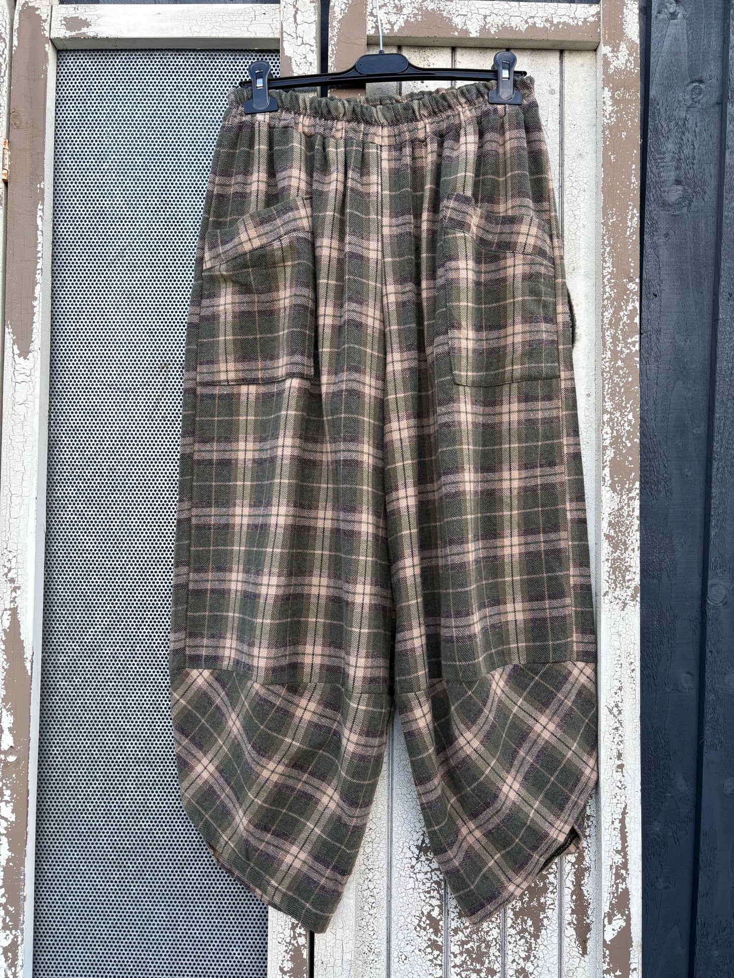 Made in Italy Shelby Plaid Brushed Cotton Trousers - Various Colours