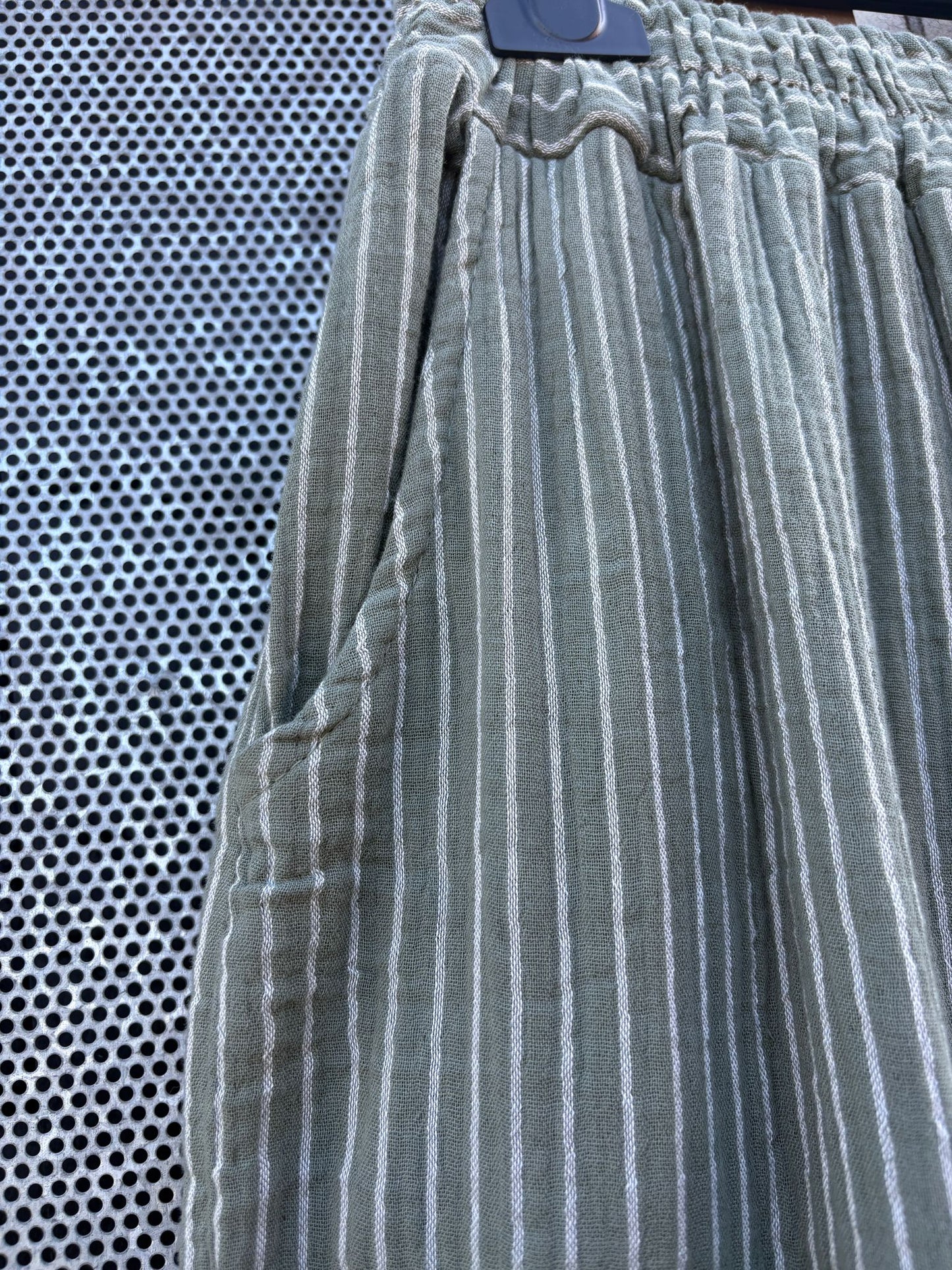 Made in Italy Striped Cotton Summer Trousers