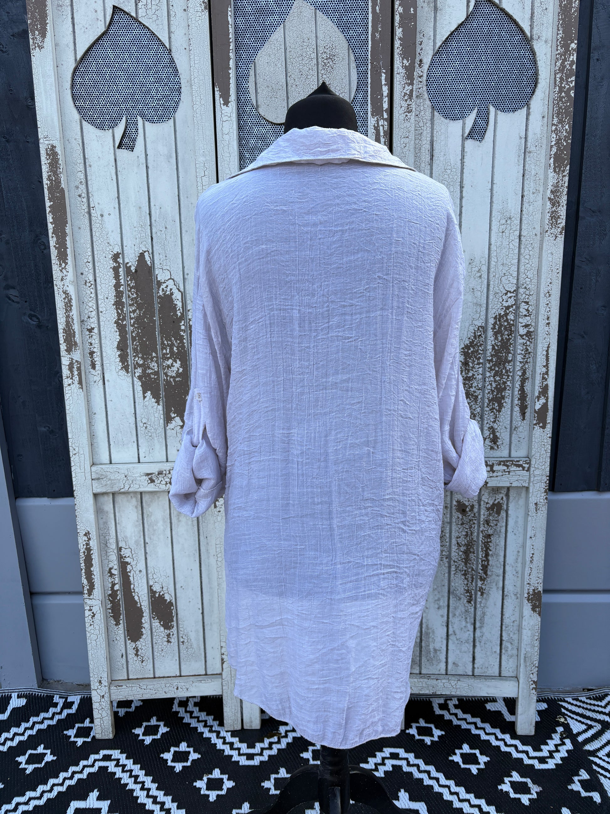 Made in Italy Summer Hi-Lo Shirt - Pink