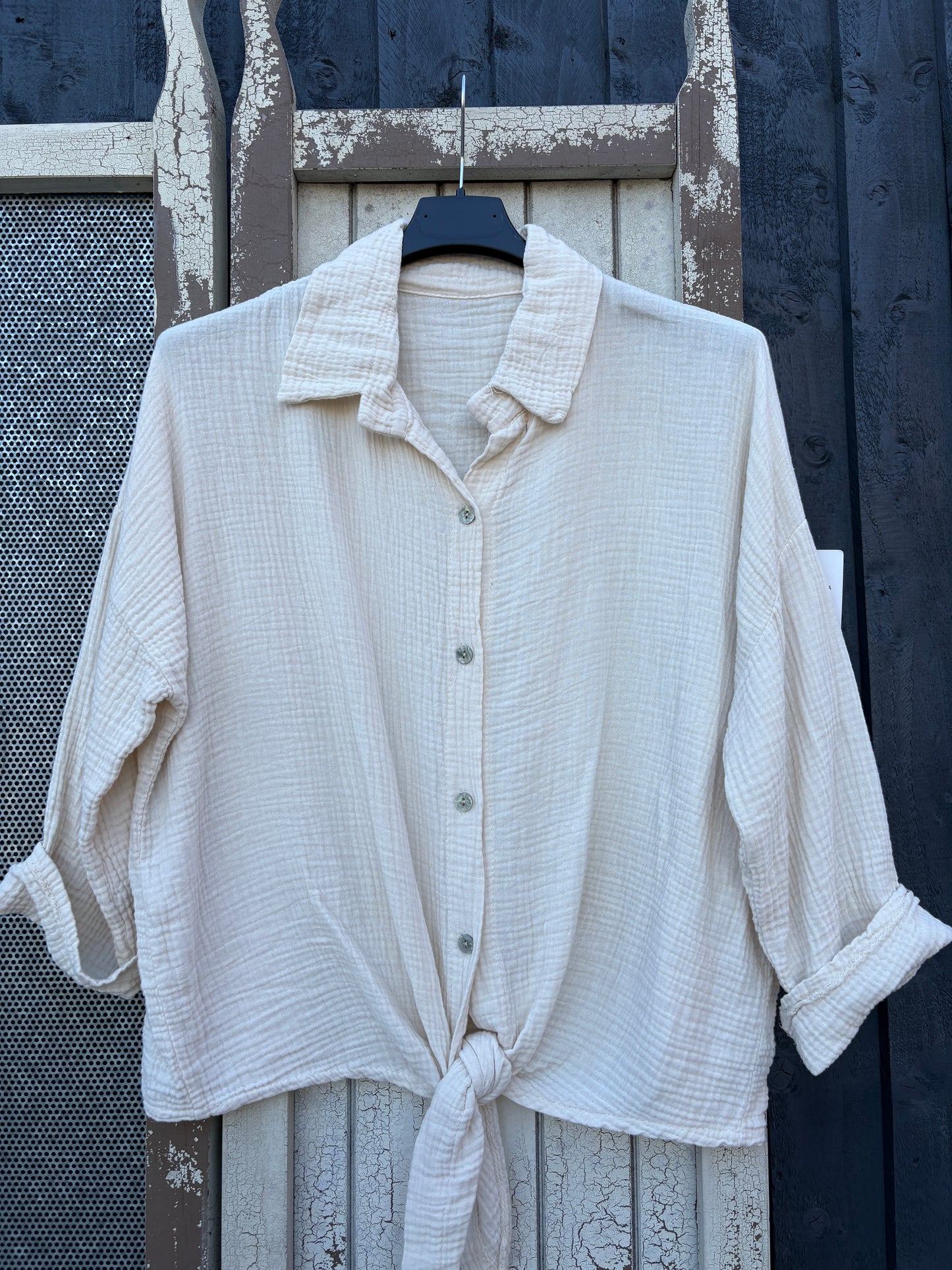 Made in Italy Tie Front Shirt Various Colours