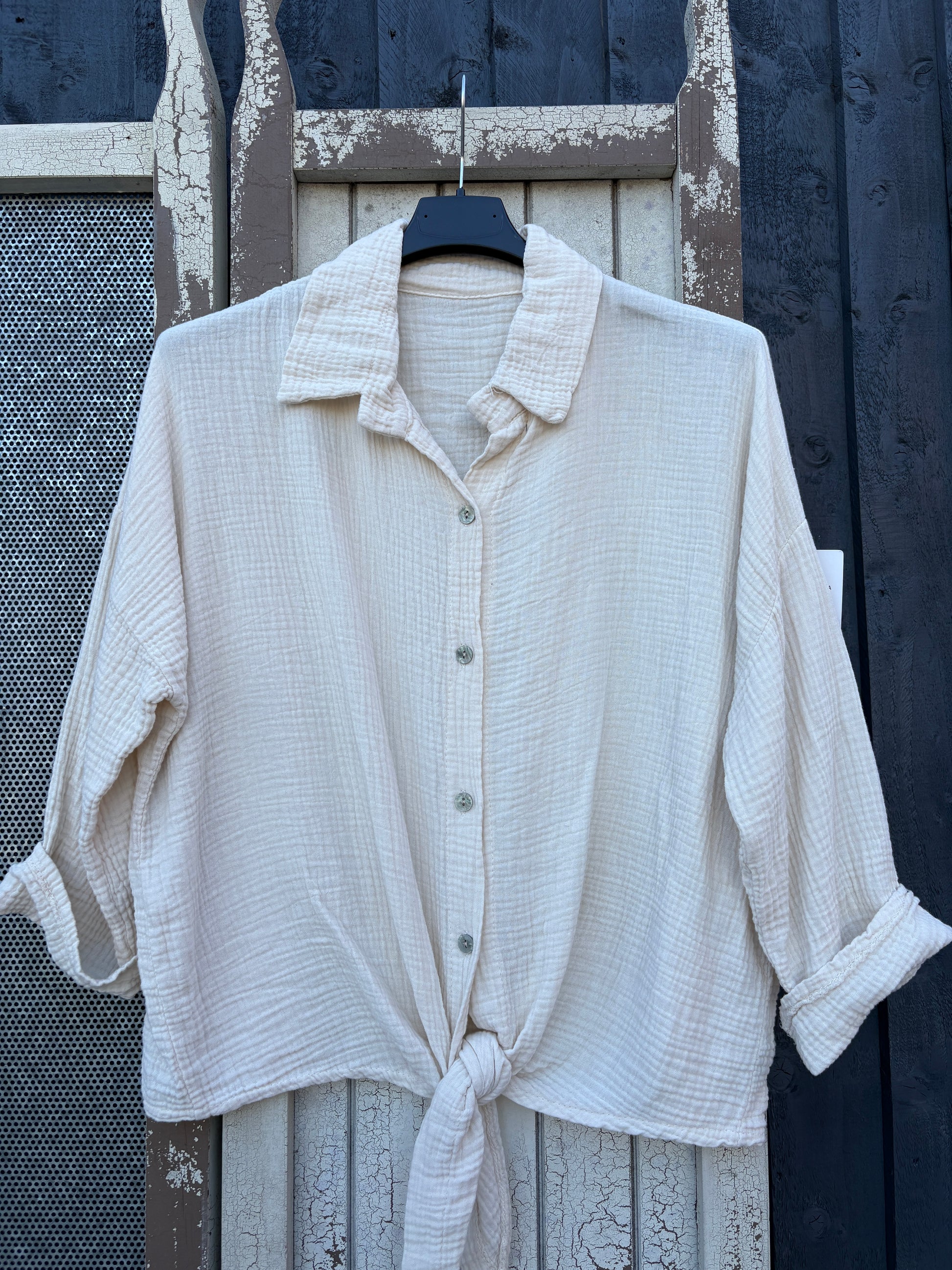 Made in Italy Tie Front Shirt Various Colours