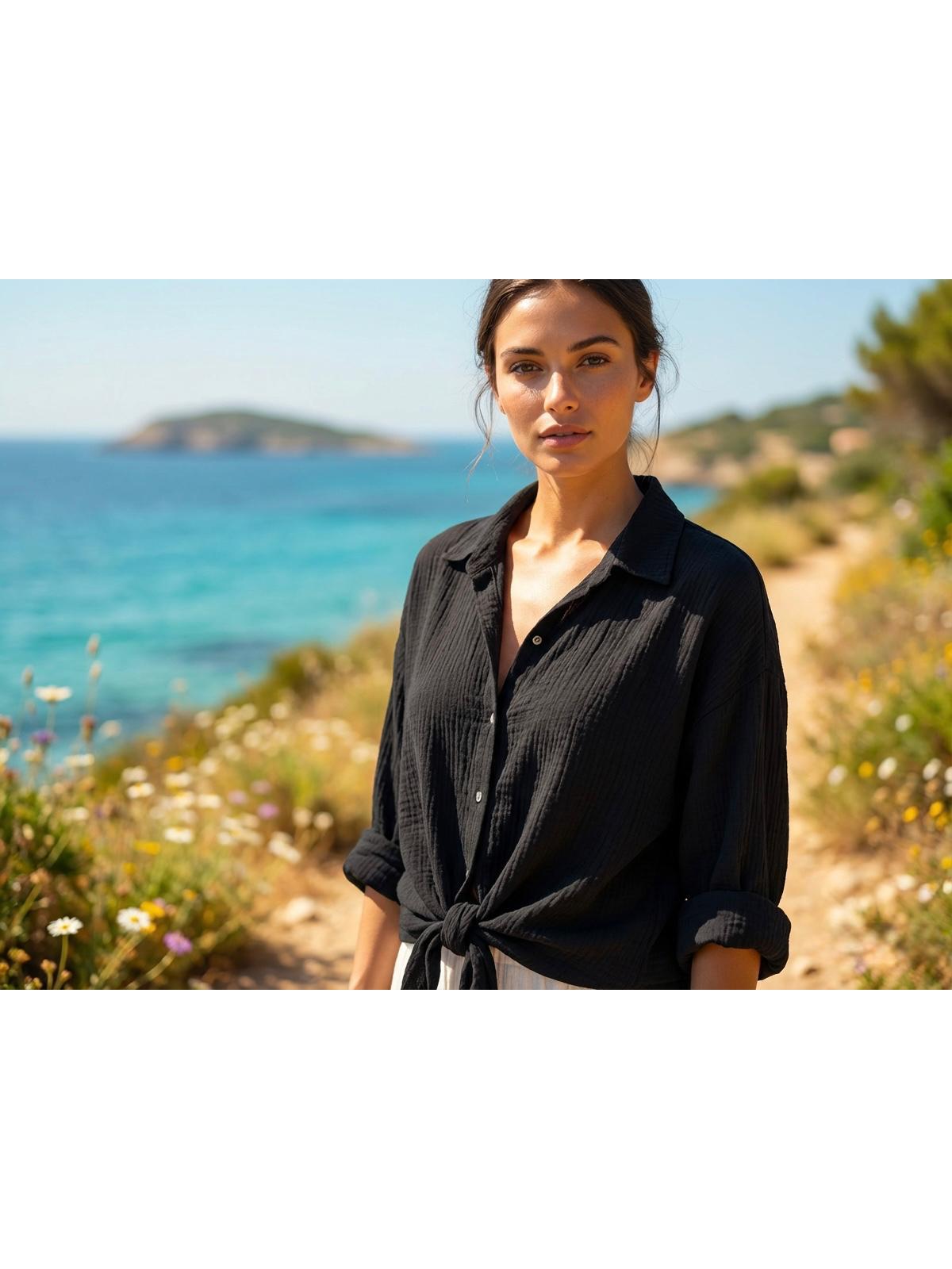 Made in Italy Tie Front Shirt Various Colours