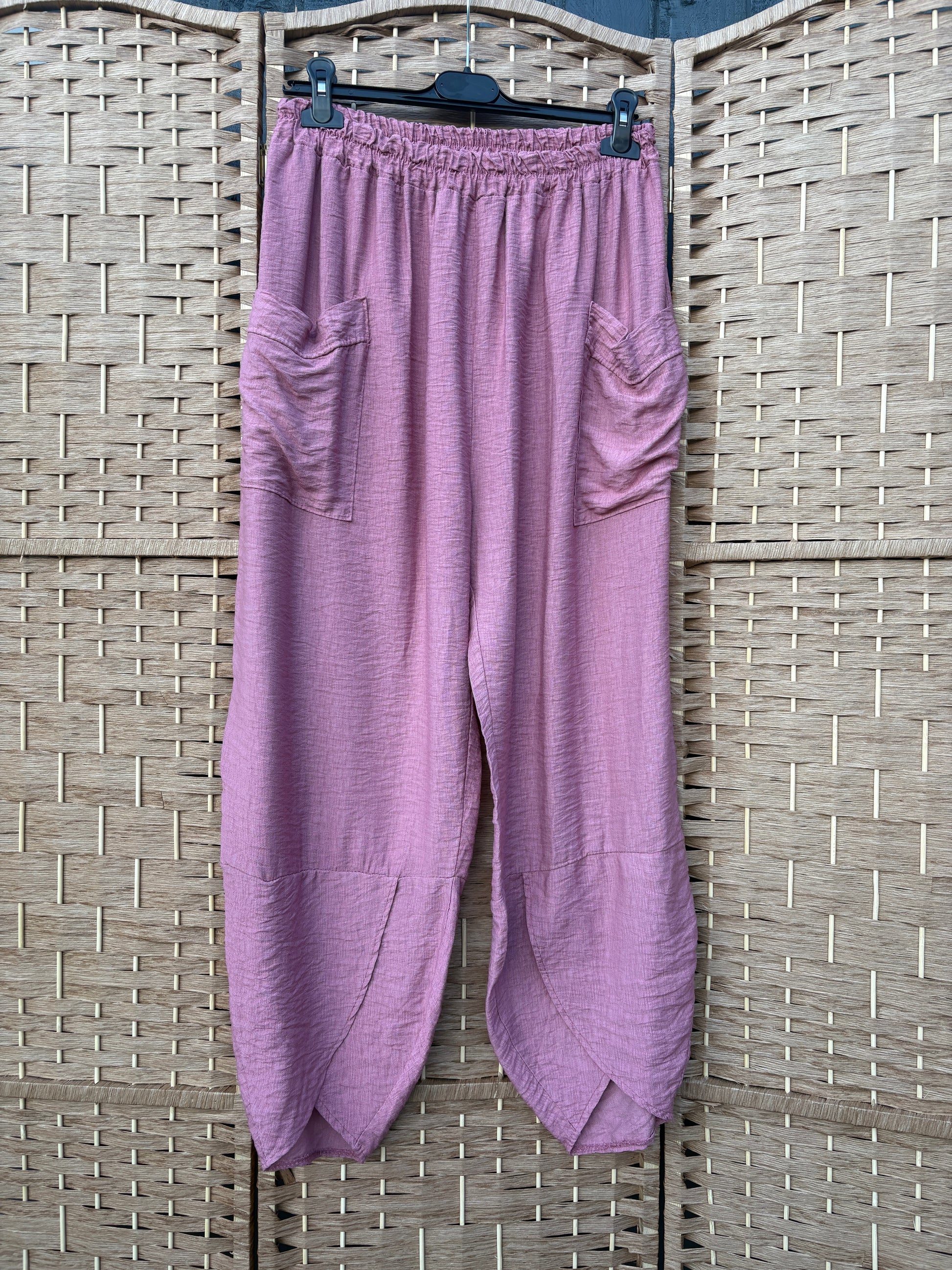 Made in Italy Tulip Leg Cocoon Summer Trousers Various Colours