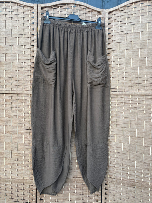 Made in Italy Tulip Leg Cocoon Summer Trousers Various Colours