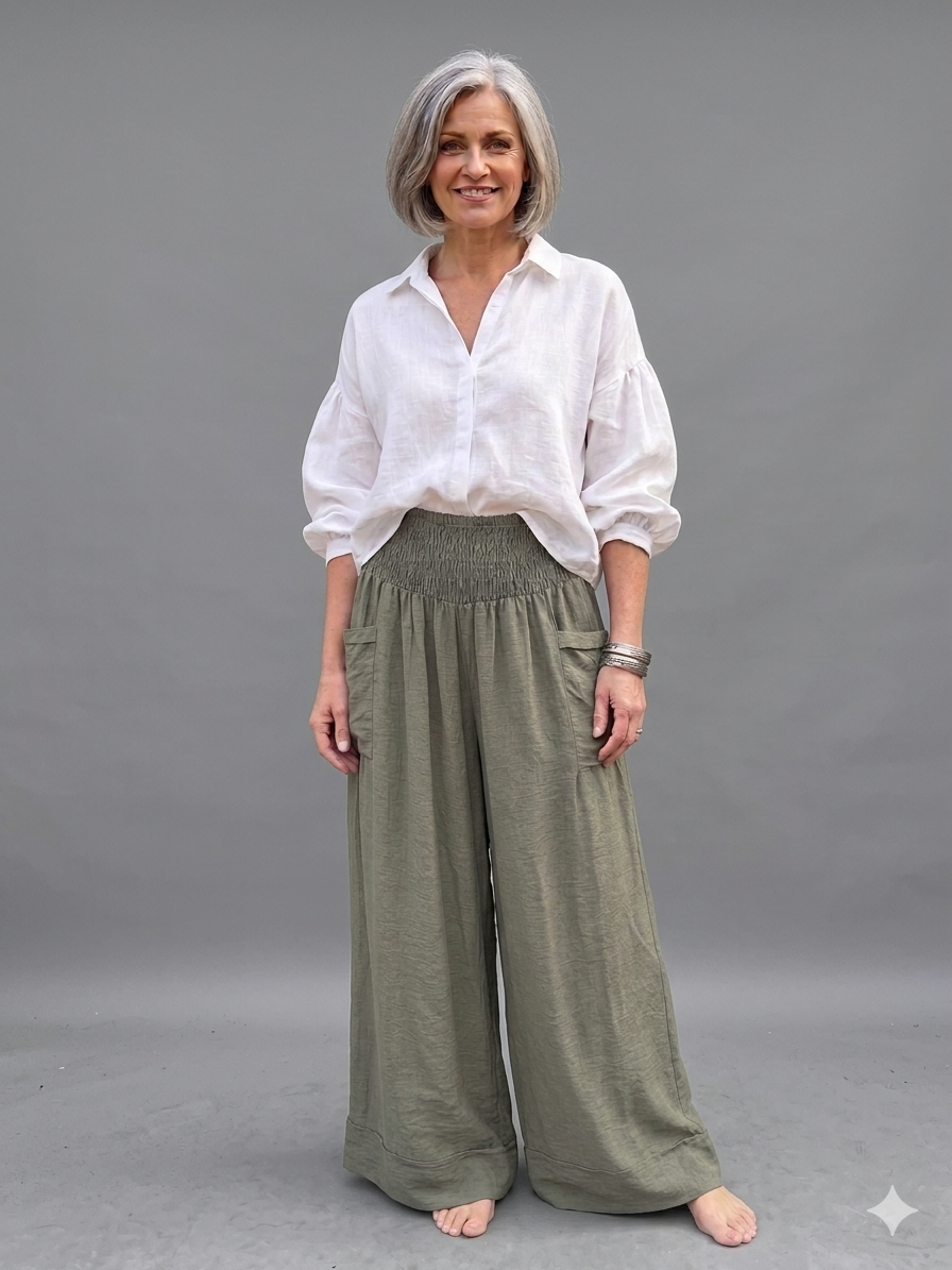 Made in Italy Wide Leg Palazzo Trousers Various Colours