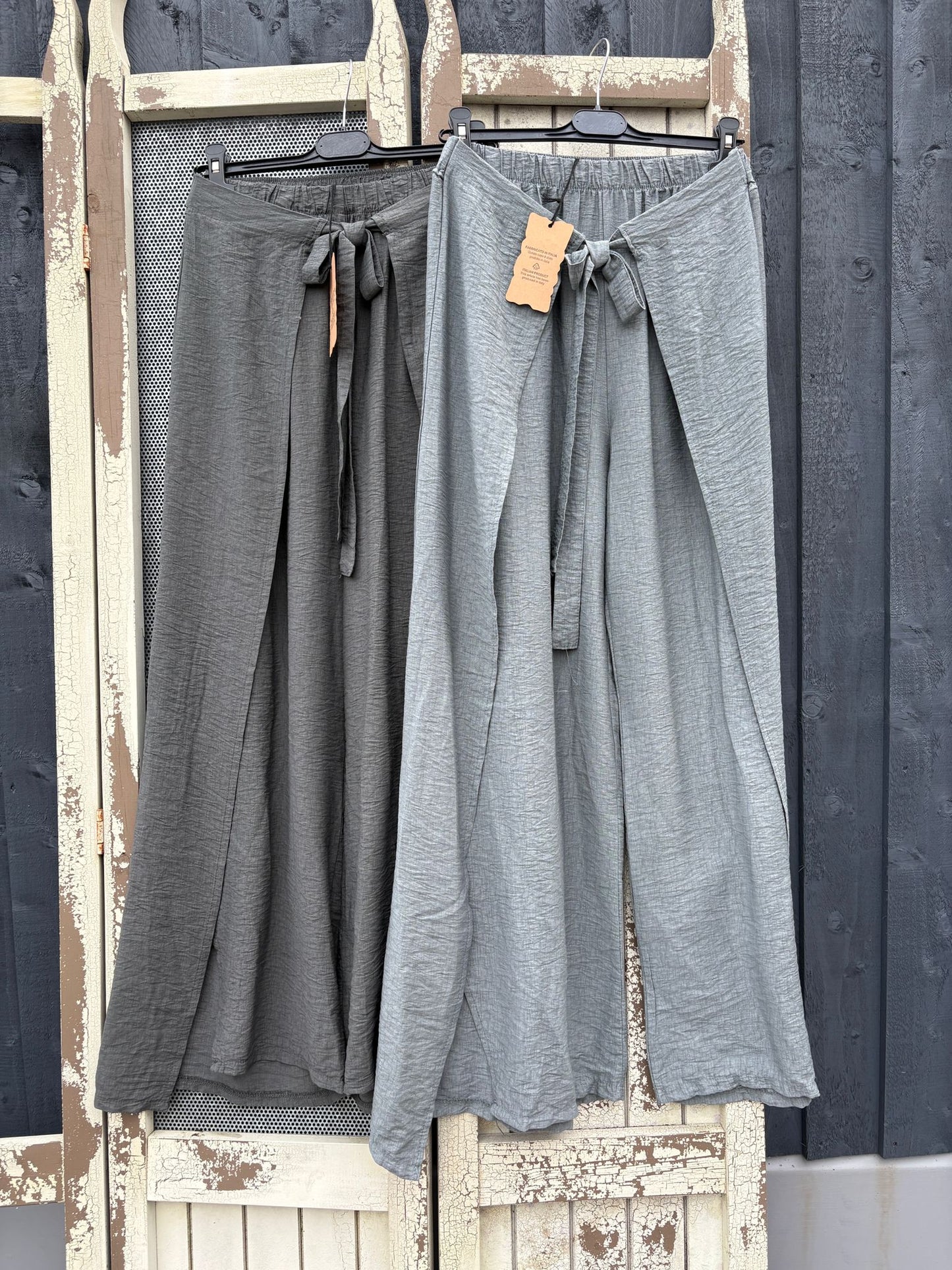 Made in Italy Wrap Front Trousers Various Colours