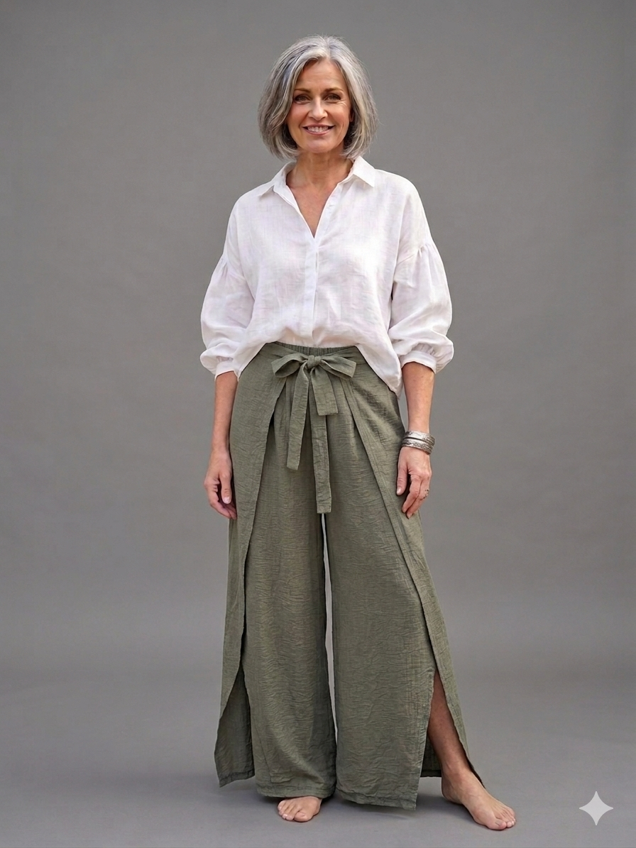 Made in Italy Wrap Front Trousers Various Colours