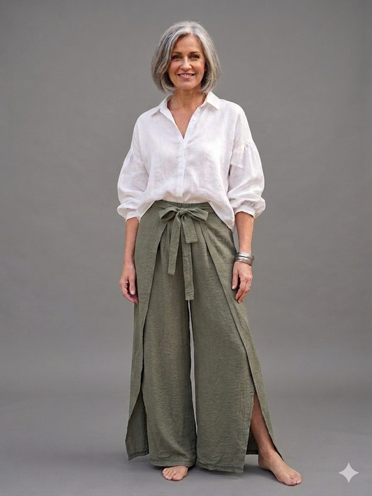 Made in Italy Wrap Front Trousers Various Colours