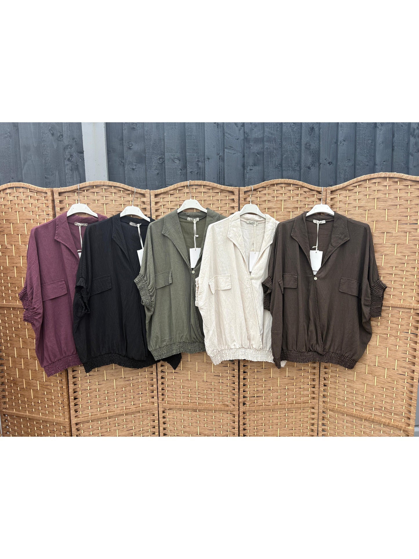 Made in Italy Wrap Front Utility Top Various Colours