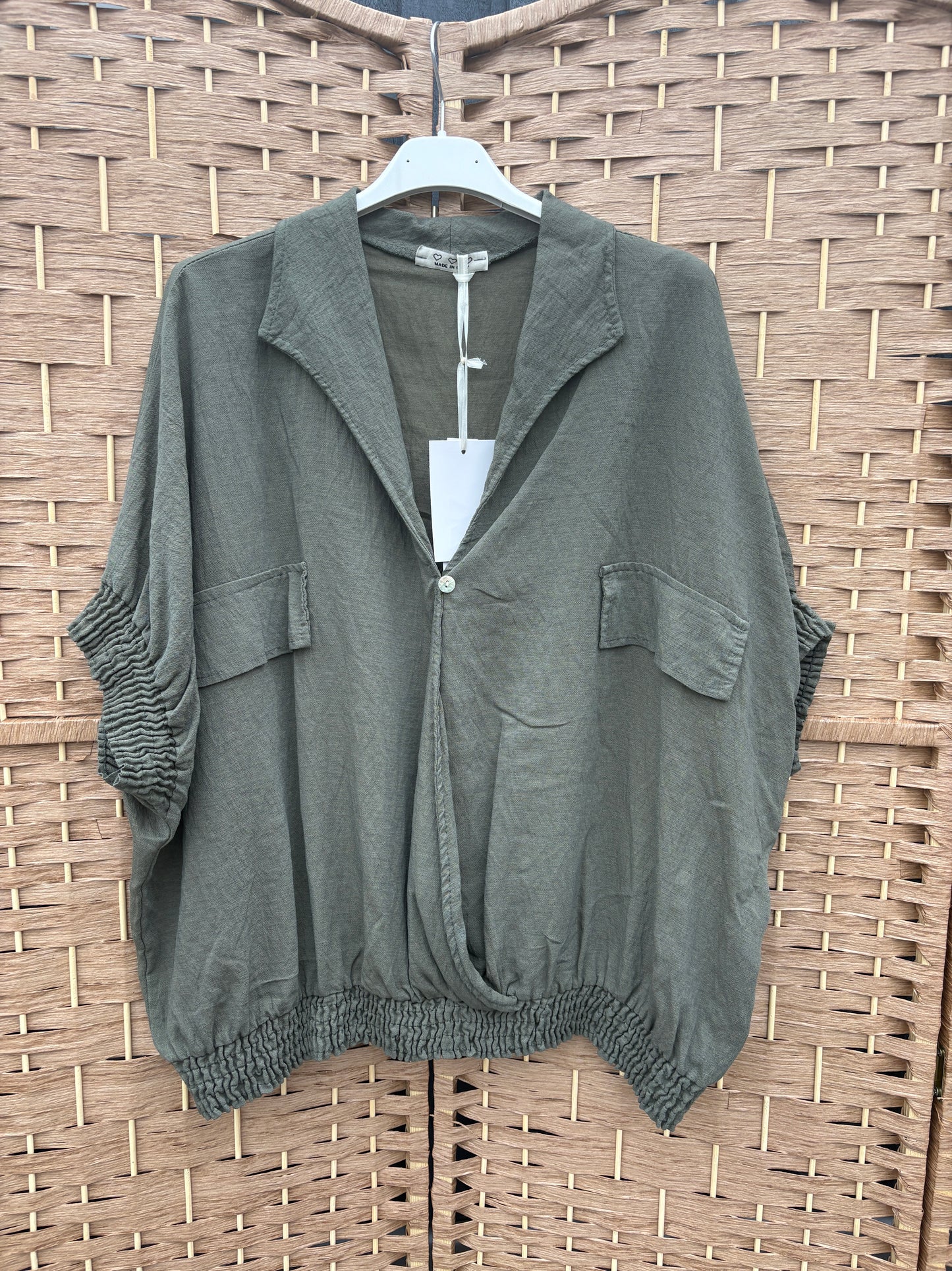 Made in Italy Wrap Front Utility Top Various Colours