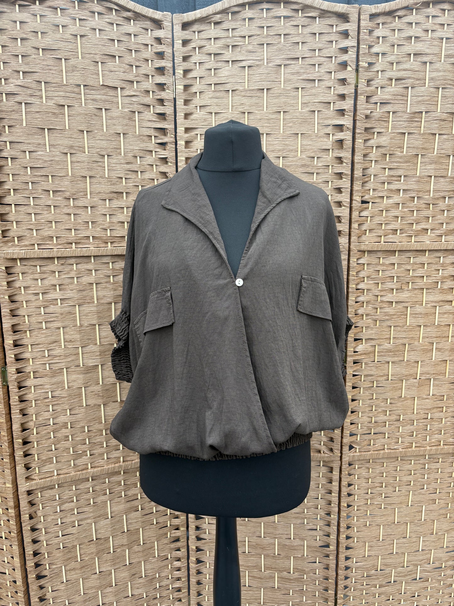 Made in Italy Wrap Front Utility Top Various Colours