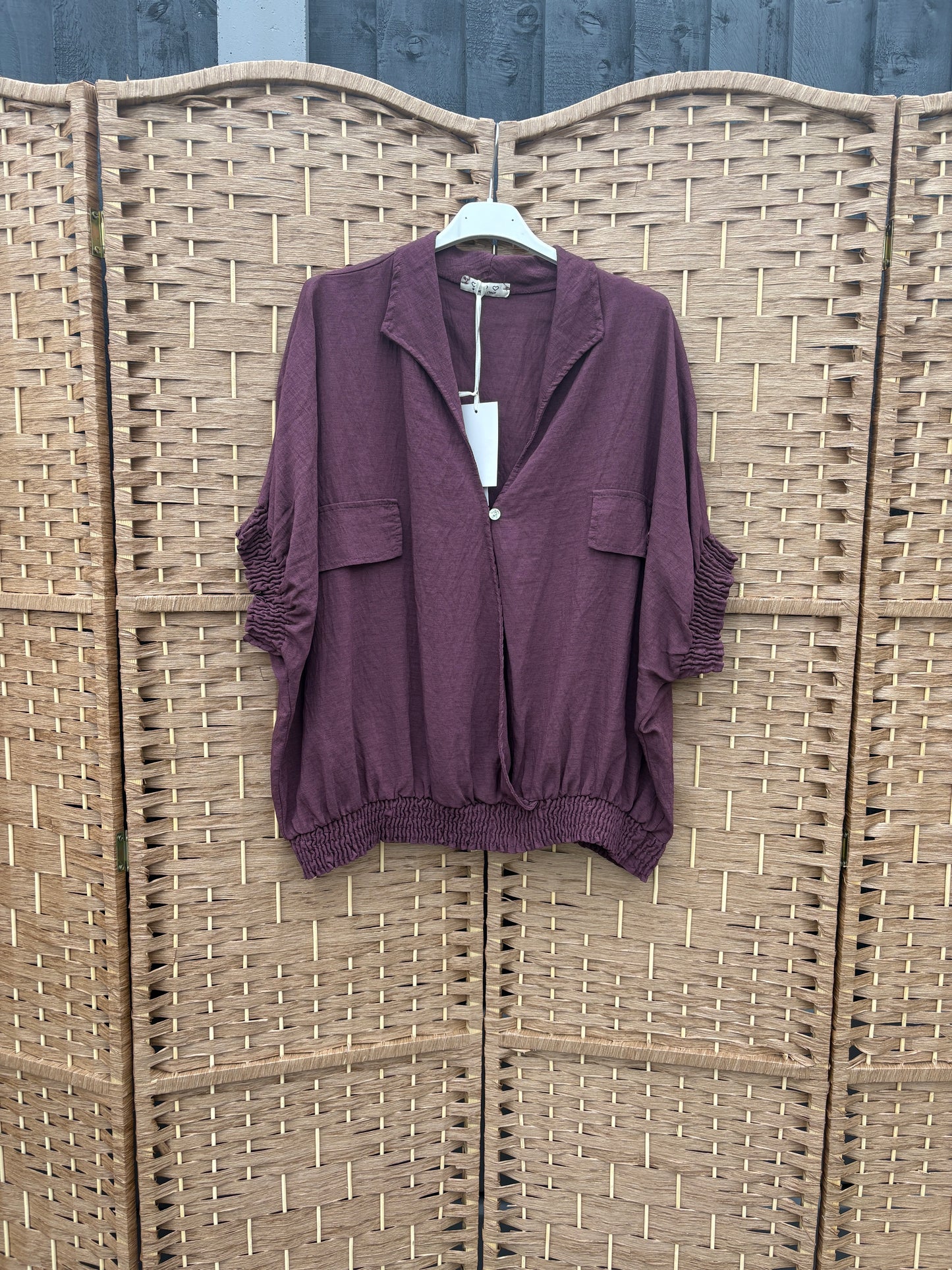 Made in Italy Wrap Front Utility Top Various Colours