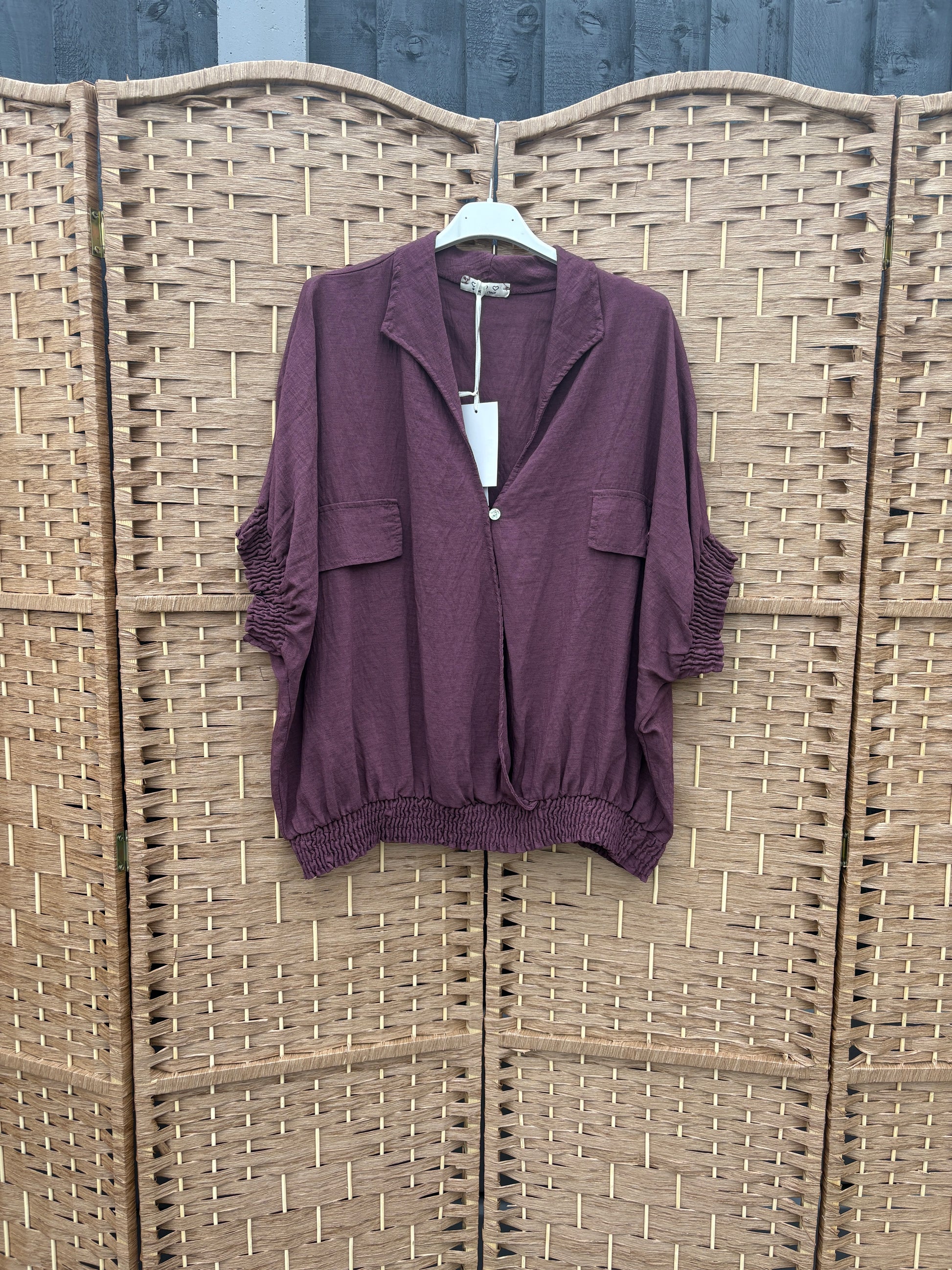 Made in Italy Wrap Front Utility Top Various Colours