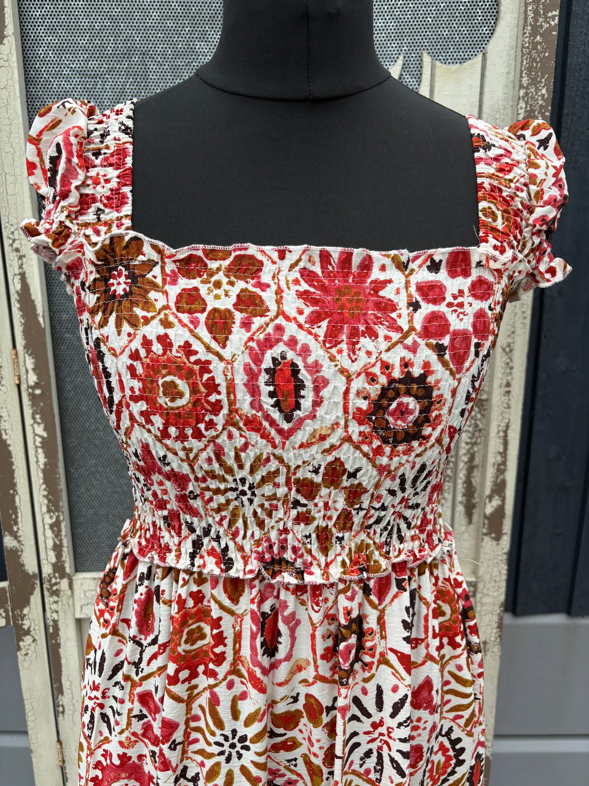 Sienna Block Print Maxi Dress Various Colours