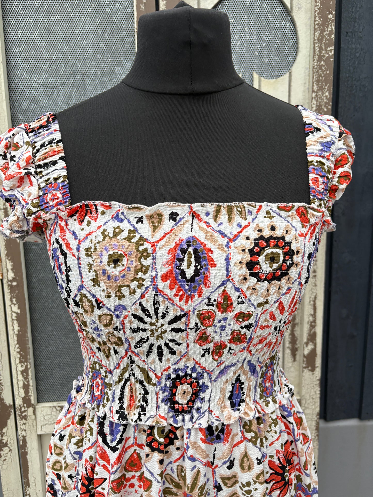 Sienna Block Print Maxi Dress Various Colours