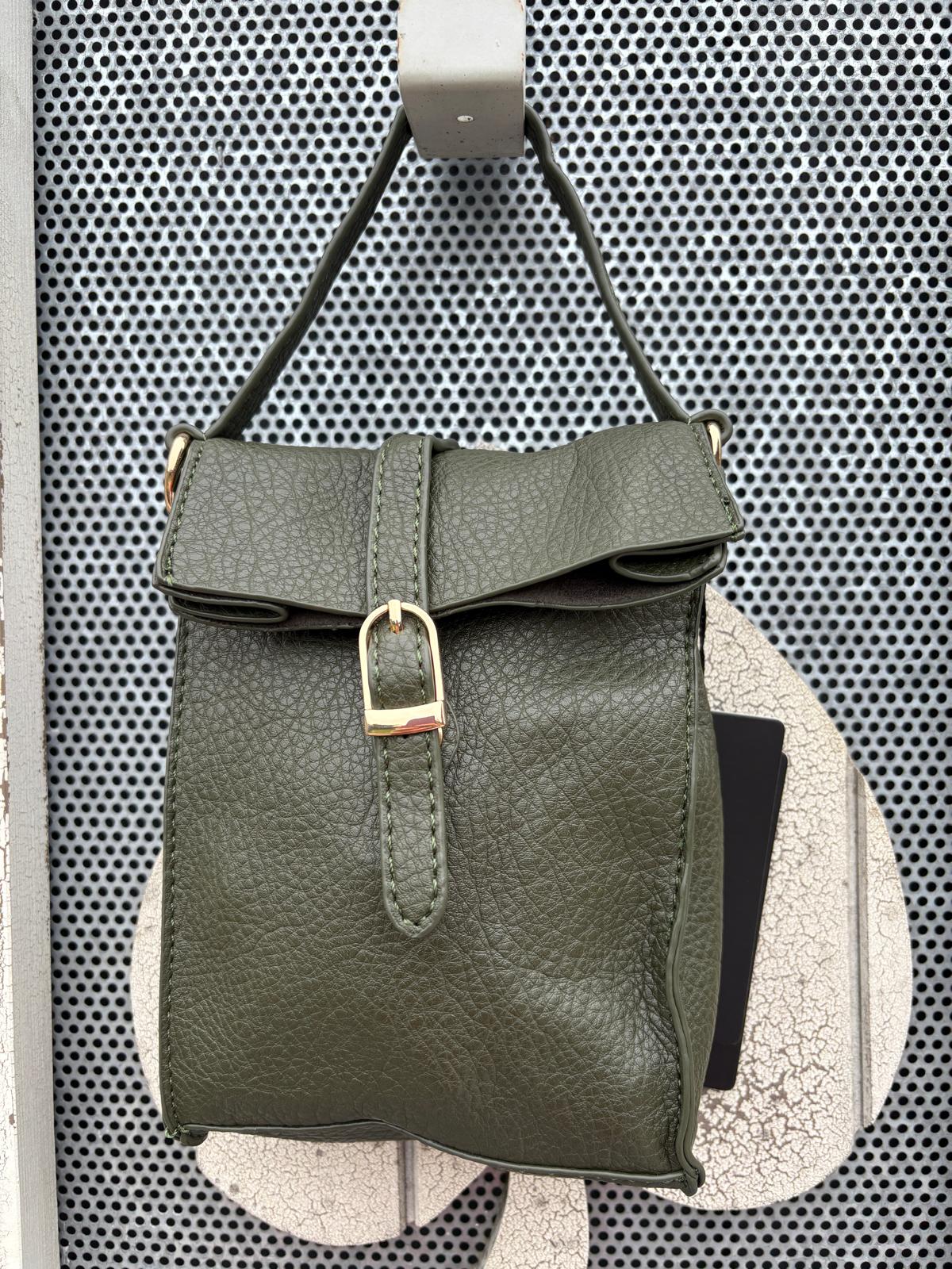 Vegan Leather Cross Body Bag with Guitar Strap